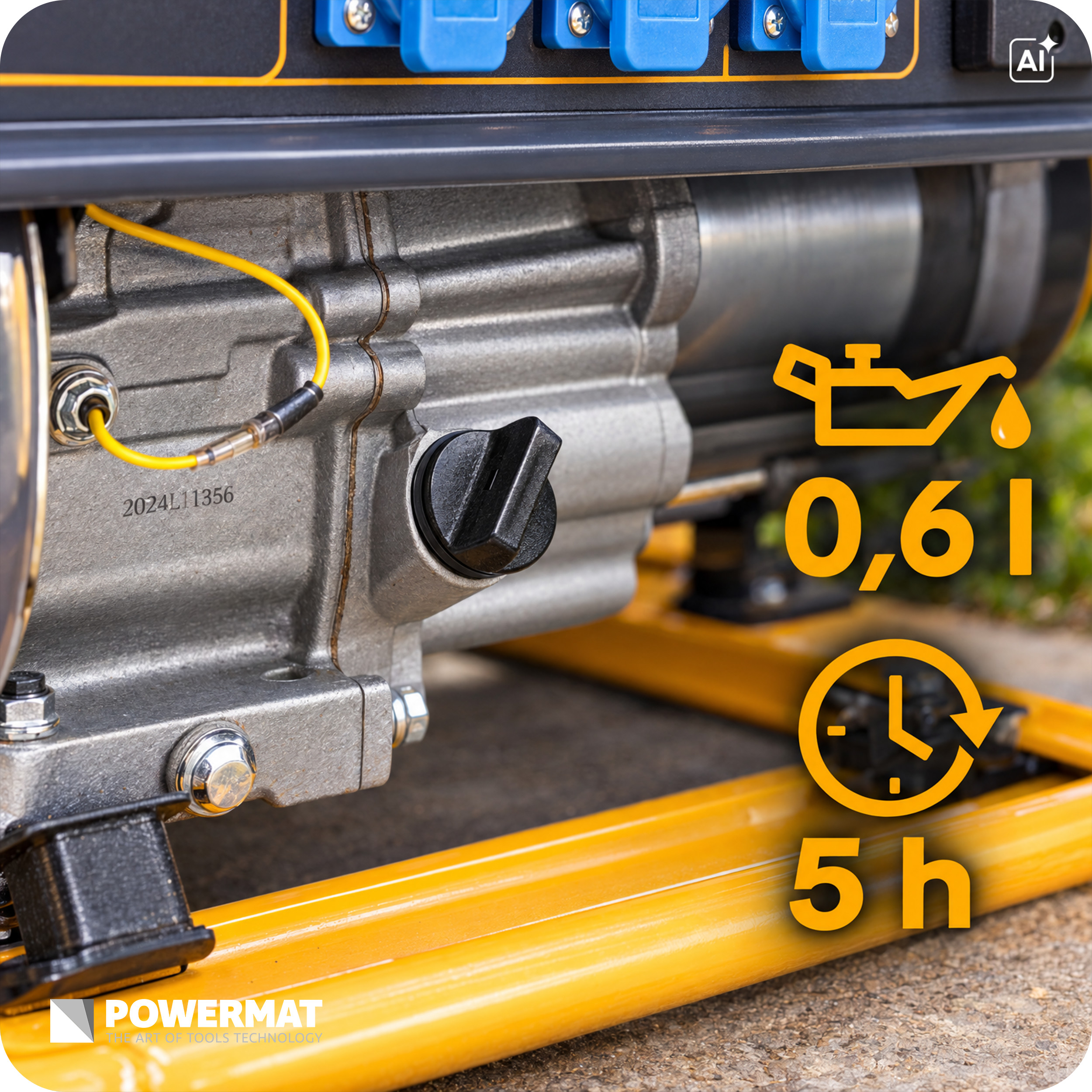 POWERMAT PM-AGR-3000M2S benzininis generatorius 3000 W nuotrauka 9