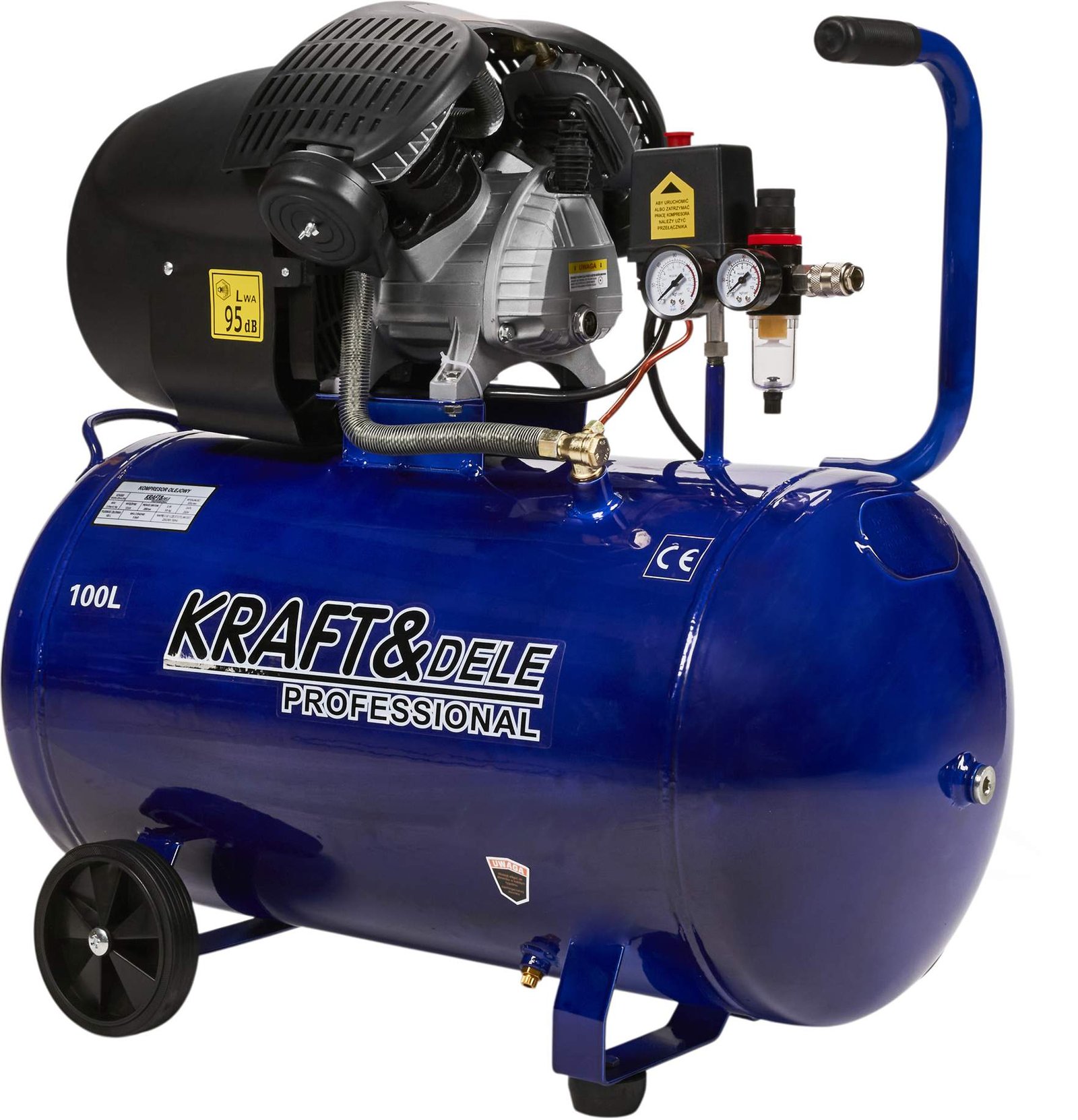 Kraft&Dele KD4065 tepalinis oro kompresorius, 100 l, 3 kW, 230 V