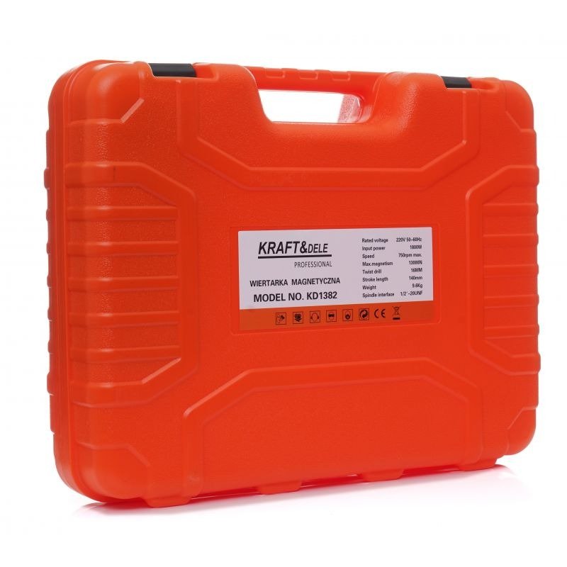 KRAFT&DELE KD1382 magnetinės gręžimo staklės, 1800 W, 1300 N, 16 mm nuotrauka 3
