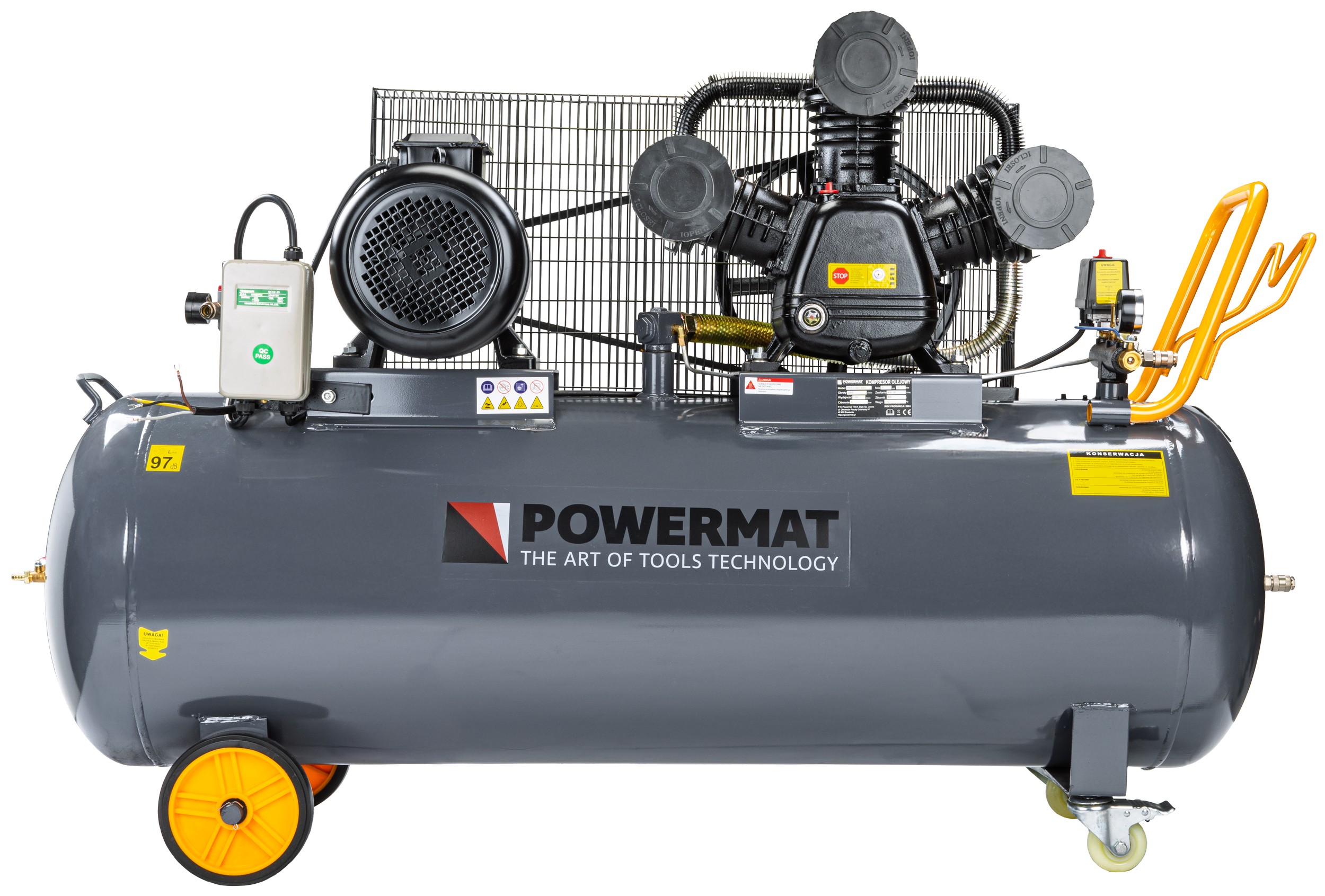 Powermat PM-KO-300T-400V alyvinis oro kompresorius (3~ 400 V, 300 l) nuotrauka 3