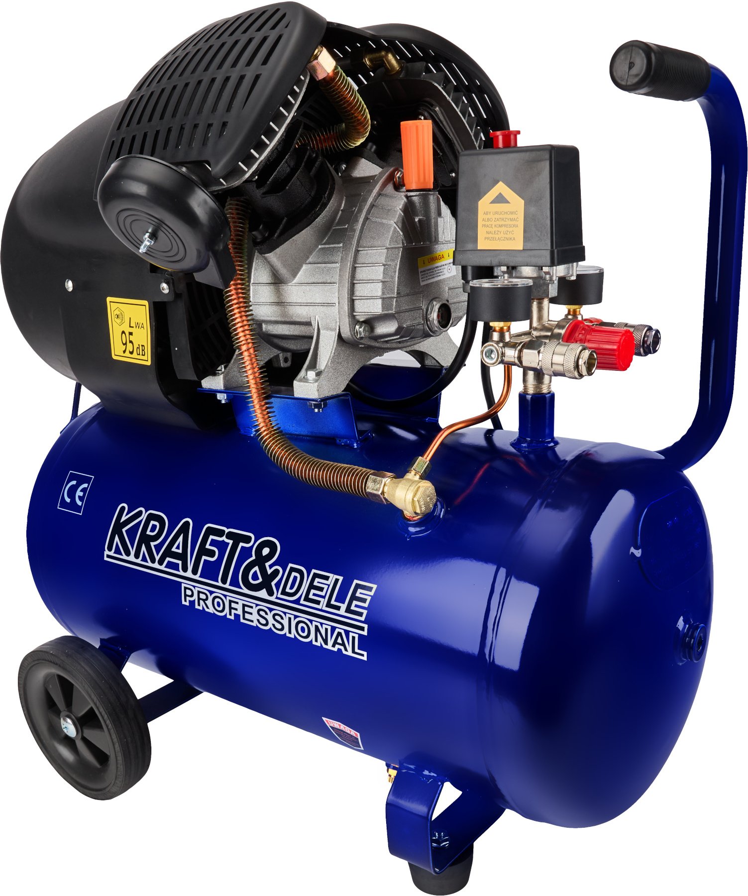 Kraft&Dele KD4049 tepalinis oro kompresorius 50 l, 3,5 kW nuotrauka 3
