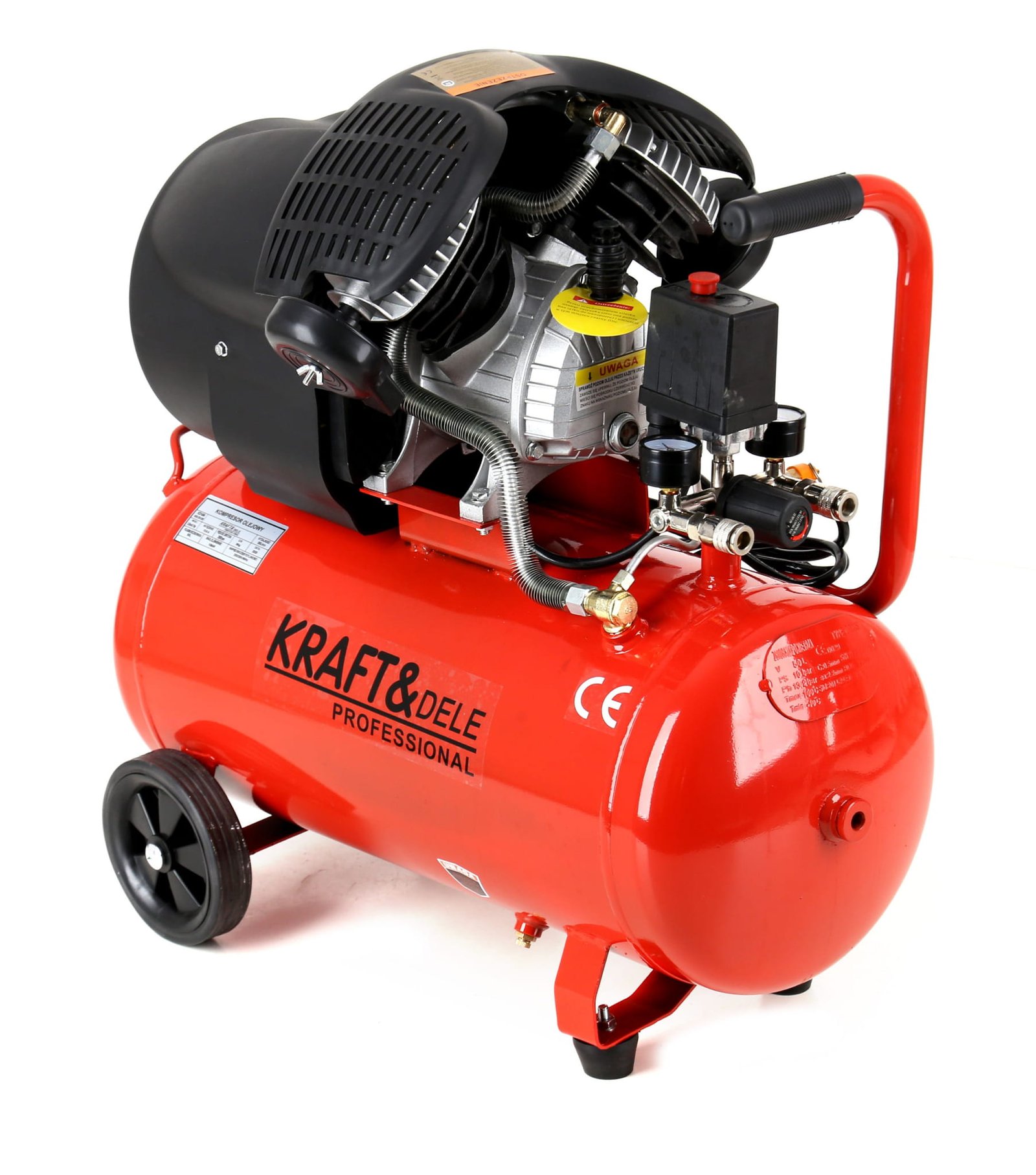 Kraft&Dele KD1484 oro kompresorius, 50 l, 2 cilindrų — nuotrauka