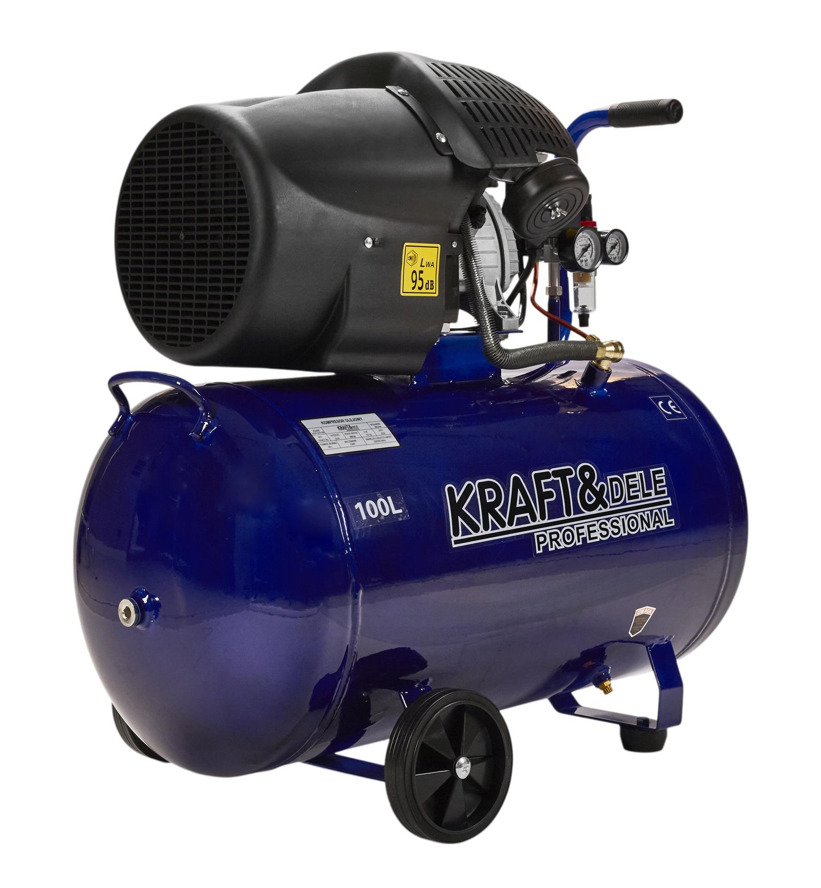 Kraft&Dele KD4065 tepalinis oro kompresorius, 100 l, 3 kW, 230 V nuotrauka 6