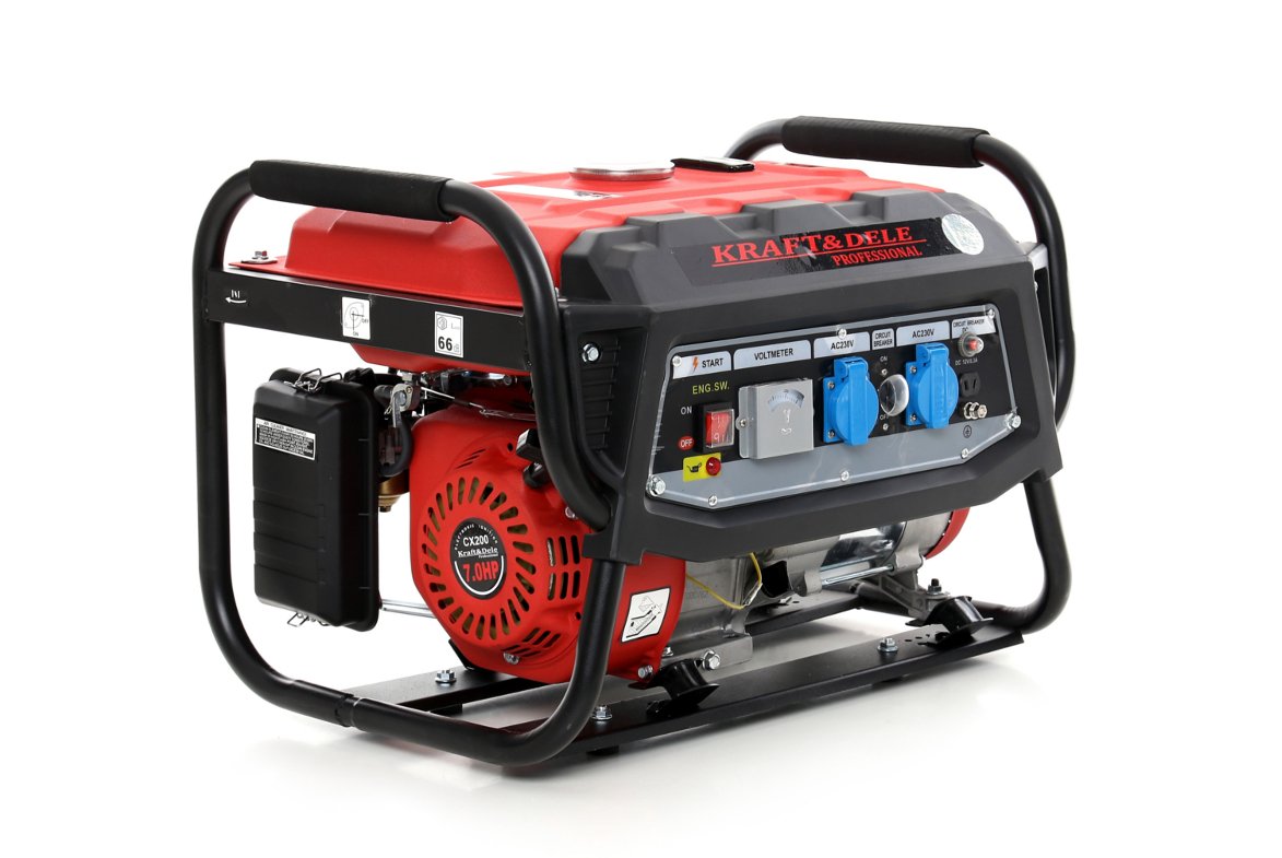 KRAFT&DELE KD136 benzininis vienfazis generatorius 3.0 kW, 12/230 V nuotrauka 3