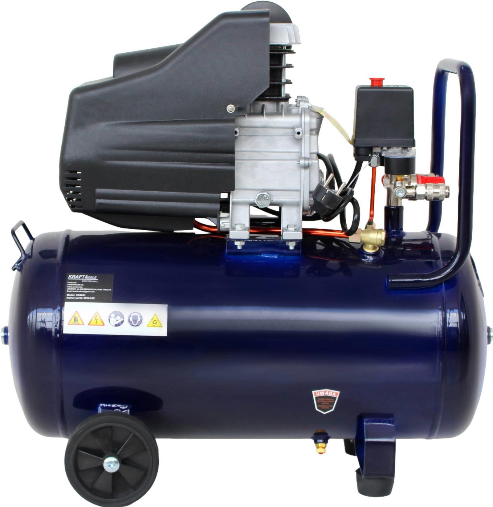 Kraft&Dele KD4051 alyvinis oro kompresorius 50 l, 230 V nuotrauka 3