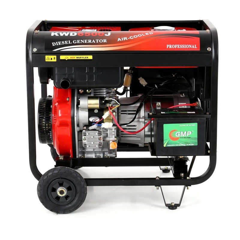 Kraft&Dele KD122 dyzelinis generatorius, 6500 W, 230 V + 12 V, AVR nuotrauka 11