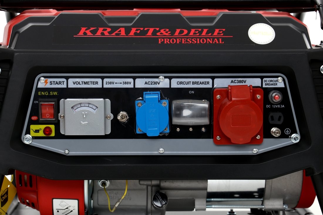 Kraft&Dele KD139 benzininis trifazis generatorius 3000 W (12/230/380 V) nuotrauka 8