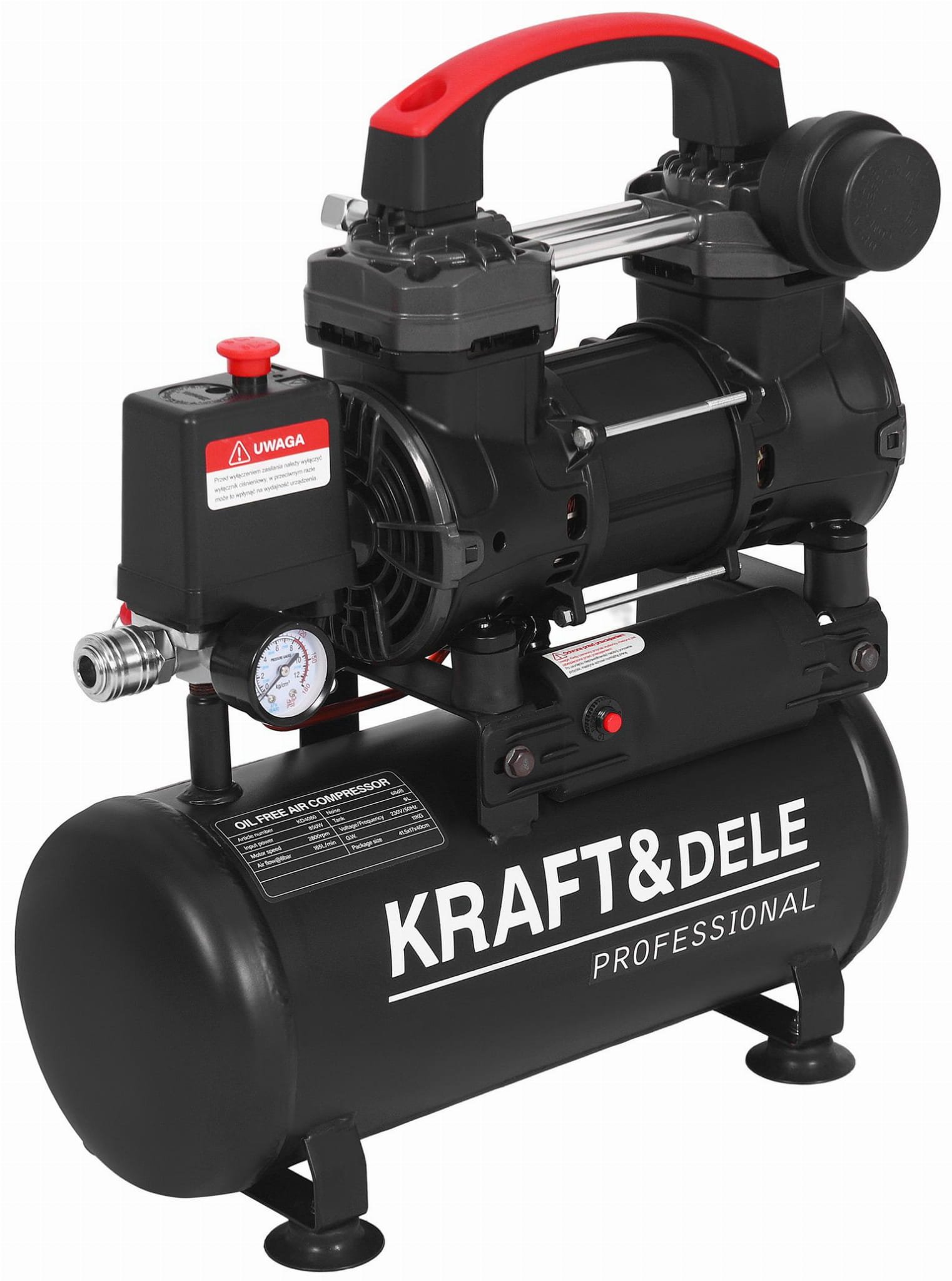 Kraft&Dele KD4080 betepalinis oro kompresorius 9 l, 850 W