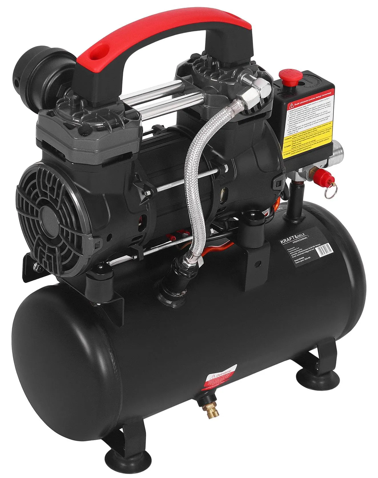 Kraft&Dele KD4080 betepalinis oro kompresorius 9 l, 850 W nuotrauka 4
