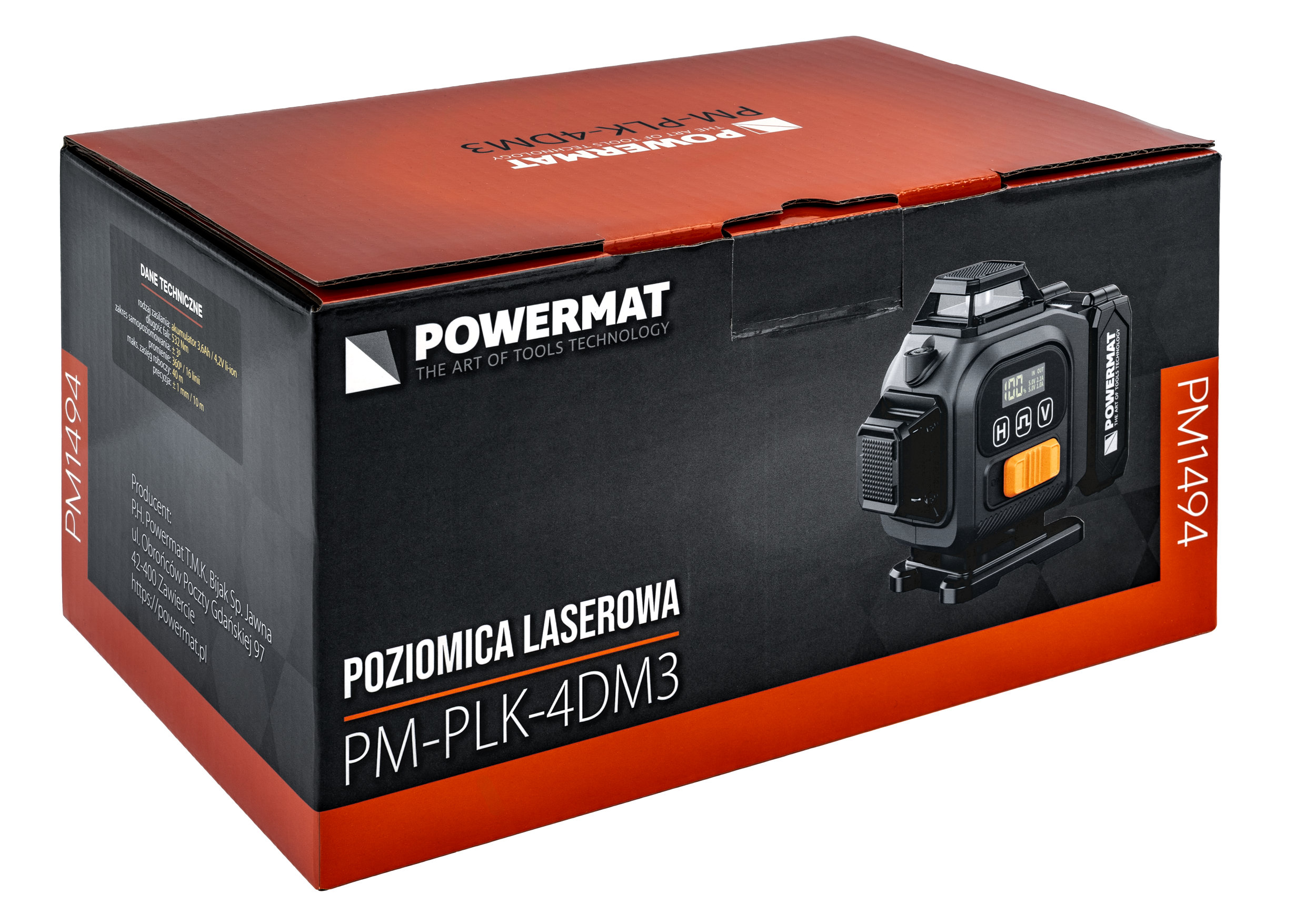 Kryžminis lazerinis nivelyras Powermat PM-PLK-4DM3 nuotrauka 2