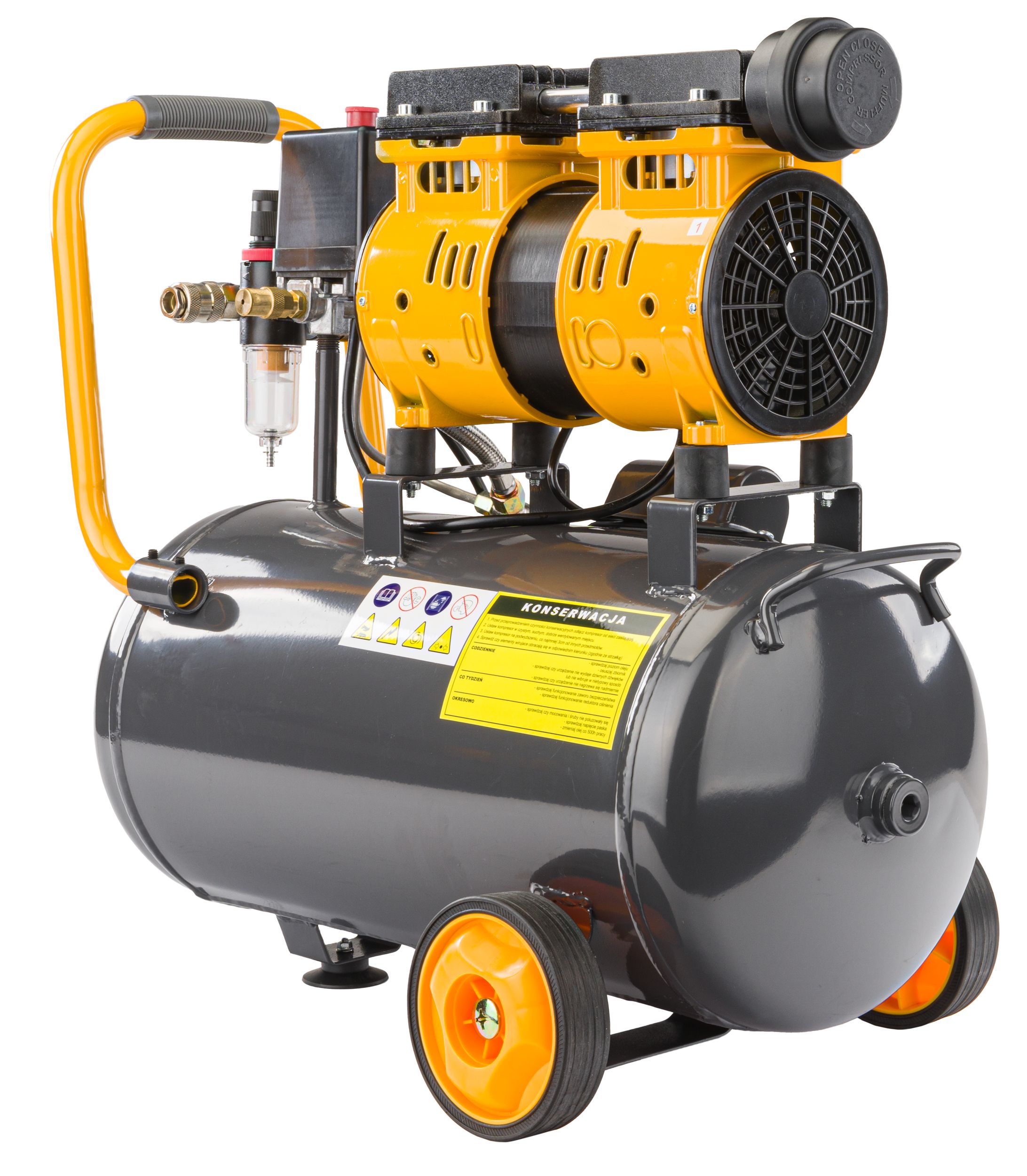 Powermat PM-KBO-24T bealyvis oro kompresorius 24 l nuotrauka 3