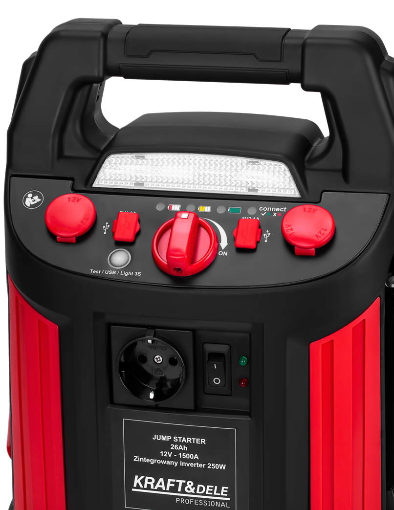 Kraft&Dele KD5347 užvedimo stotelė, 12 V, 26 Ah, 1200/700 A nuotrauka 7
