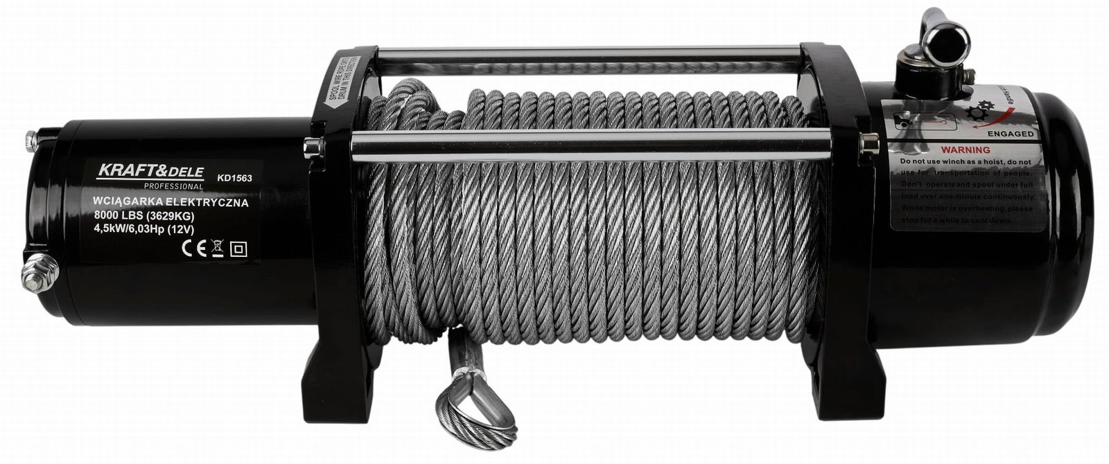 Kraft&Dele KD1563 elektrinė gervė, 8000 lb, 12 V nuotrauka 5