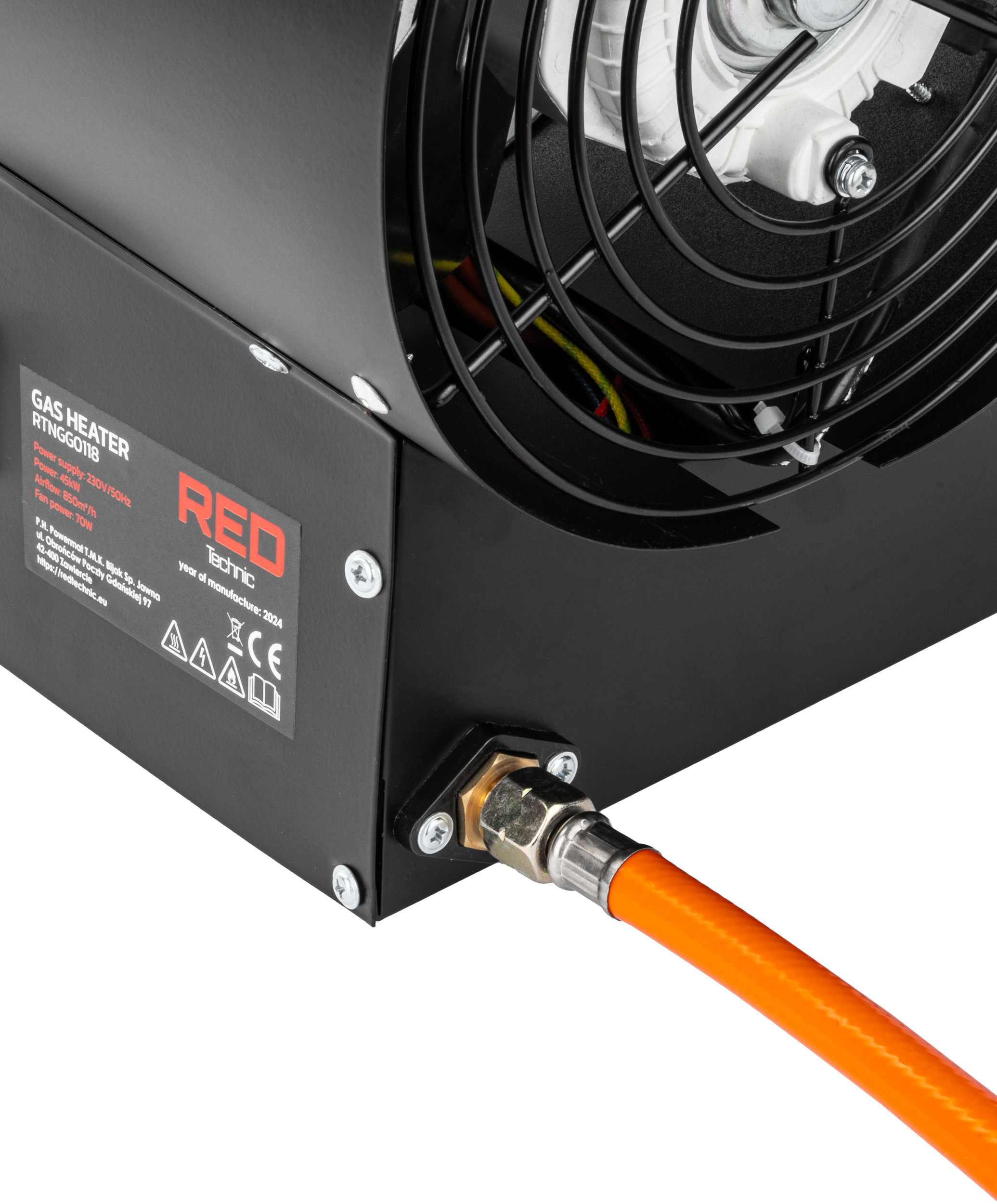 Dujinė karšto oro patranka 45 kW RTNGG0118 nuotrauka 10
