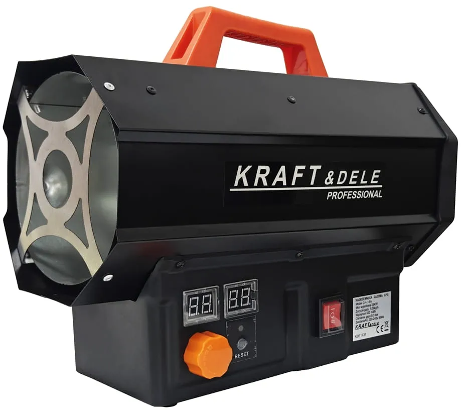 KRAFT&DELE KD11731 dujinis ventiliatorinis šildytuvas 25 kW su automatiniu reduktoriumi nuotrauka 4