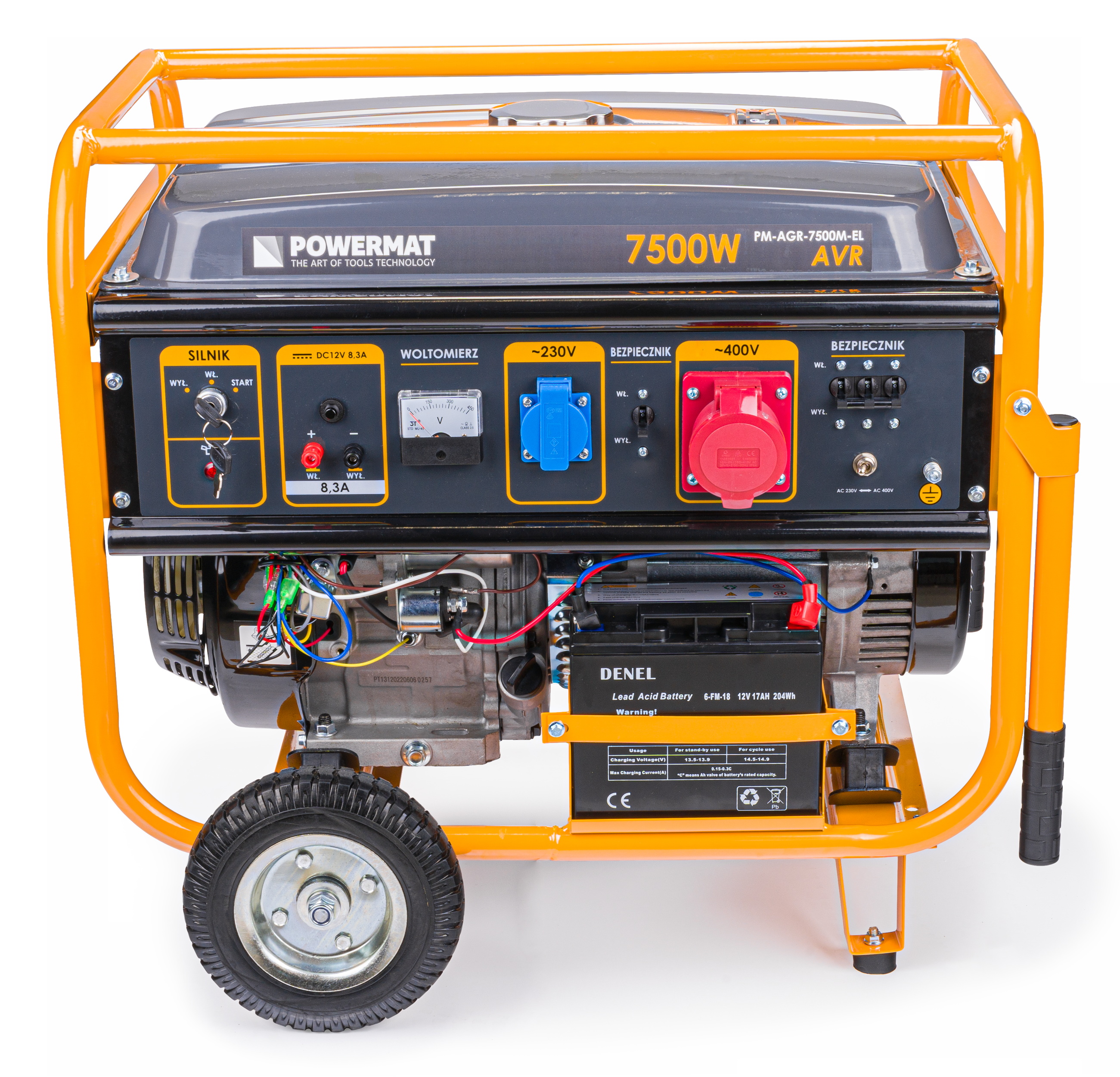 Powermat PM-AGR-7500M-EL trifazis generatorius su AVR, 7,5 kW, 230/400 V nuotrauka 7