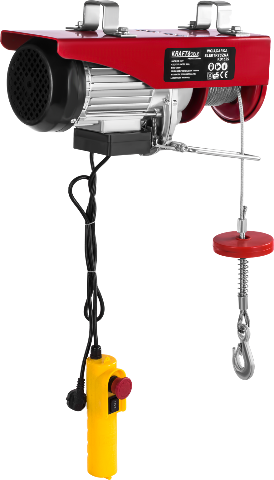 Kraft&Dele KD1525 elektrinė lyninė gervė 250/500 kg nuotrauka 6