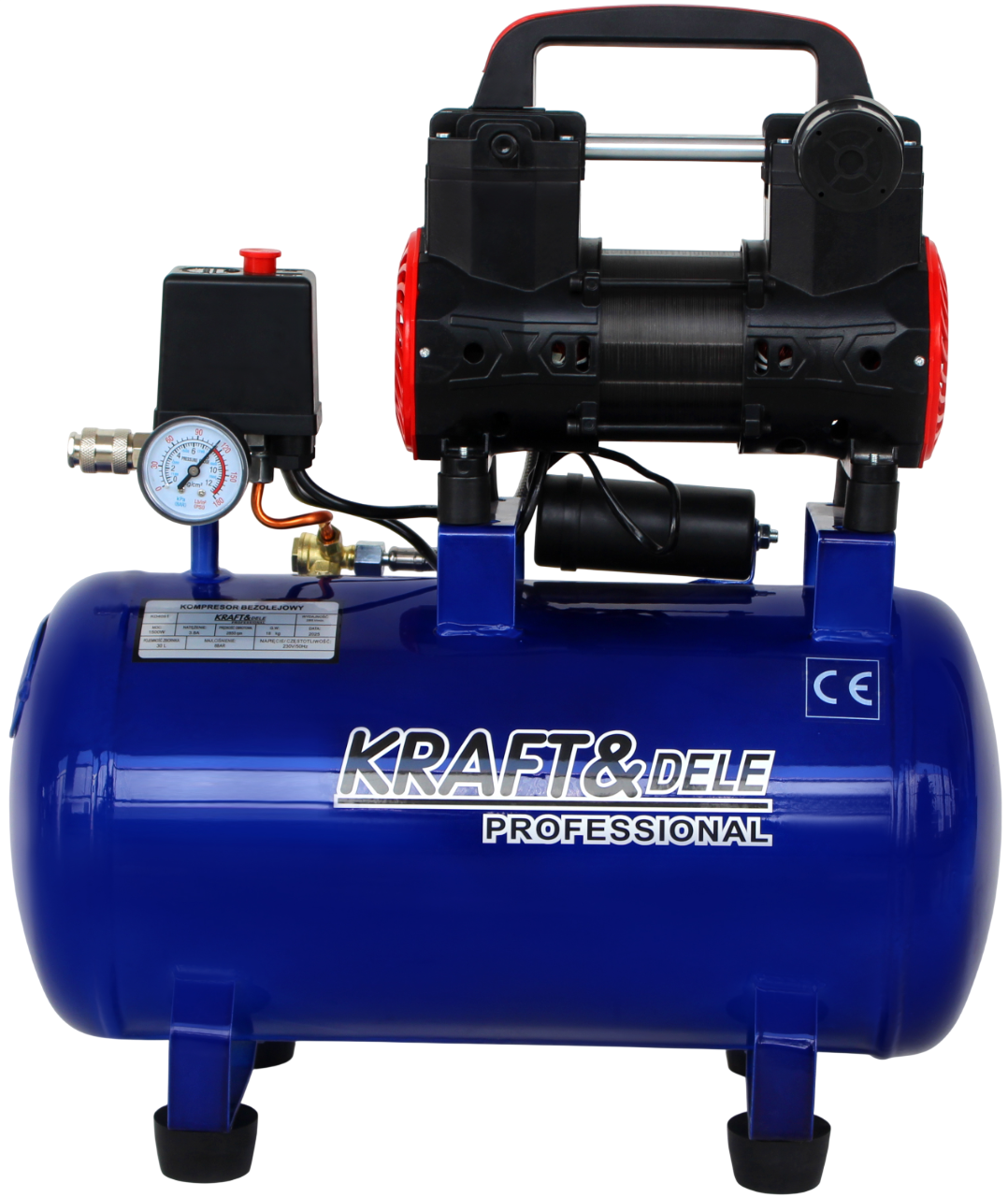 Bealyvinis oro kompresorius KD4091, 30 l, 230 V, 1500 W nuotrauka 5