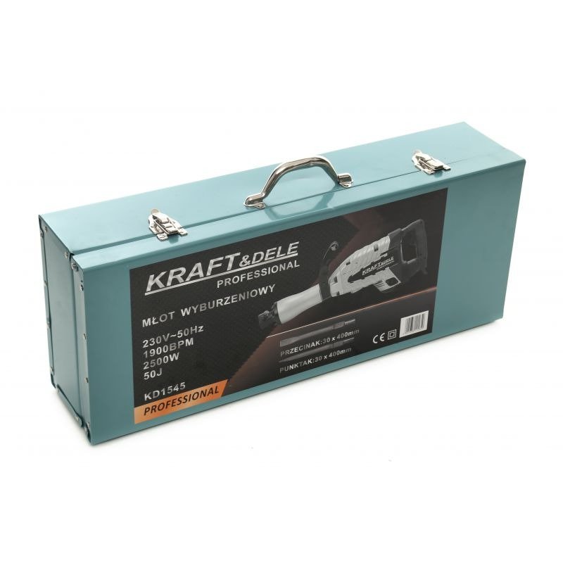 Smūginis griovimo plaktukas KRAFT&DELE KD1545, 2500 W, 50 J — nuotrauka