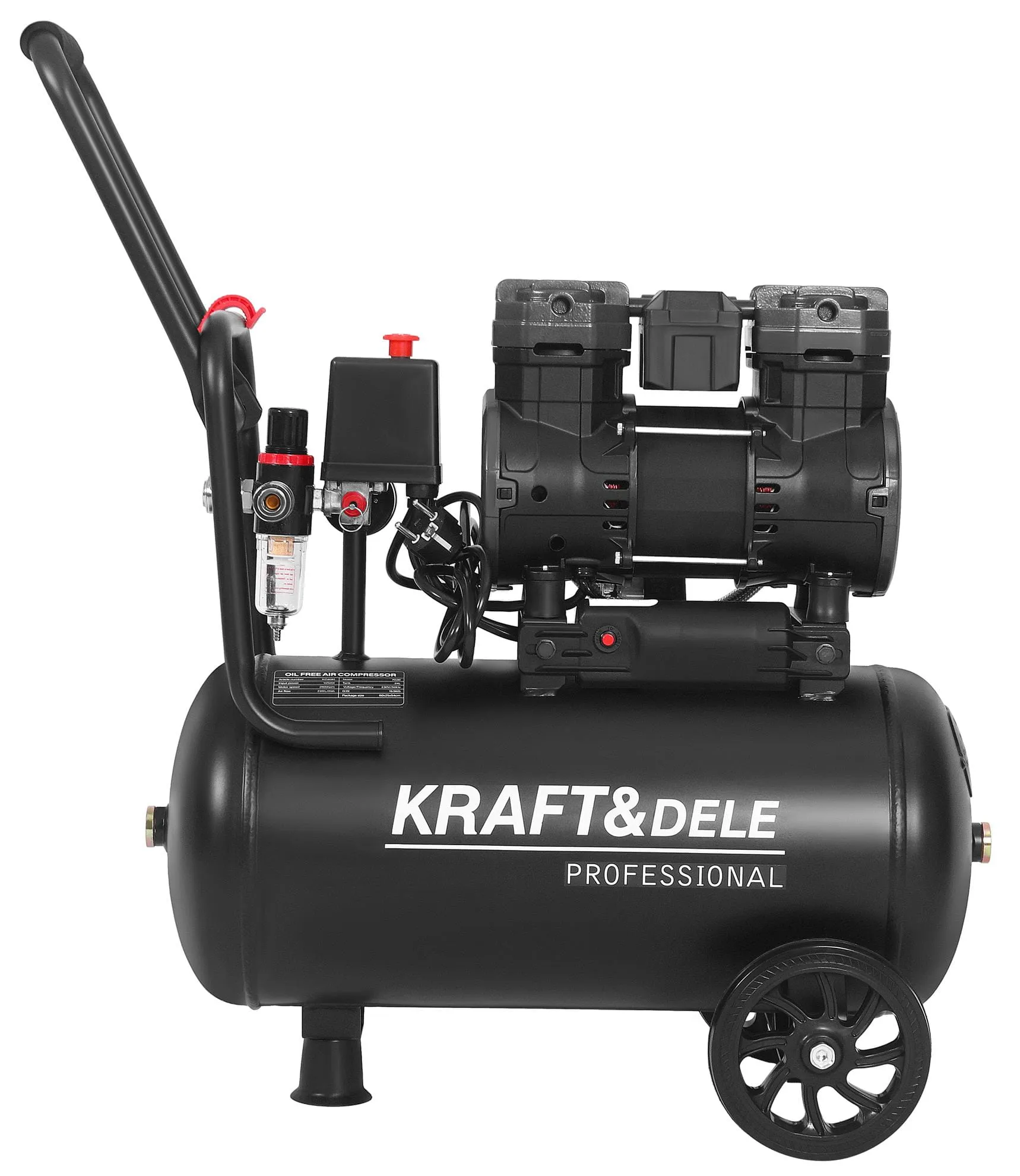 Kraft&Dele KD4081 betepalinis oro kompresorius, 24 l, 1450 W nuotrauka 6