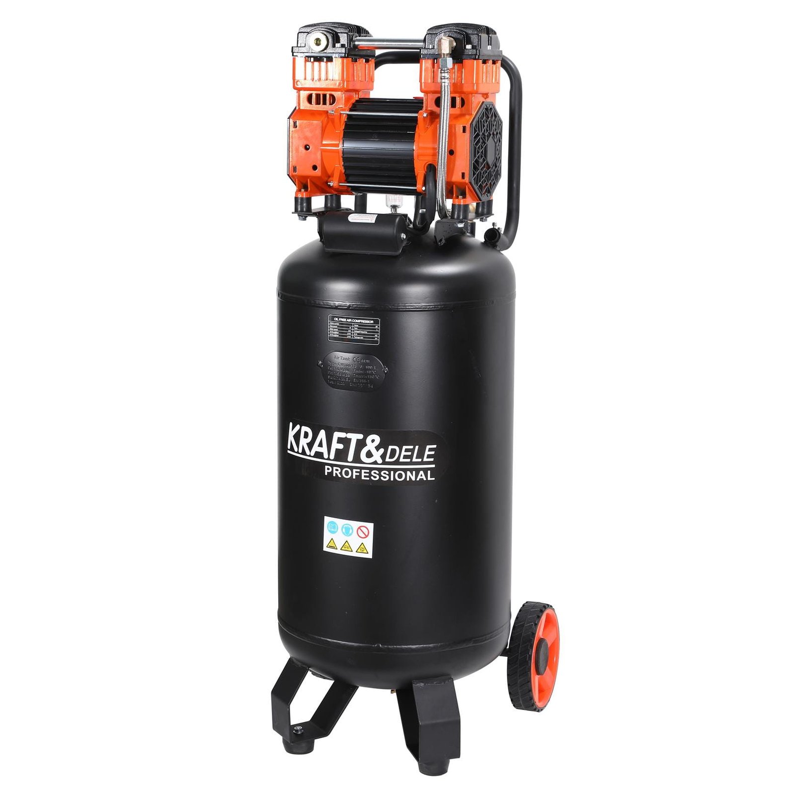 Kraft&Dele KD1389 bealyvis oro kompresorius, 100 l, 3000 W nuotrauka 3