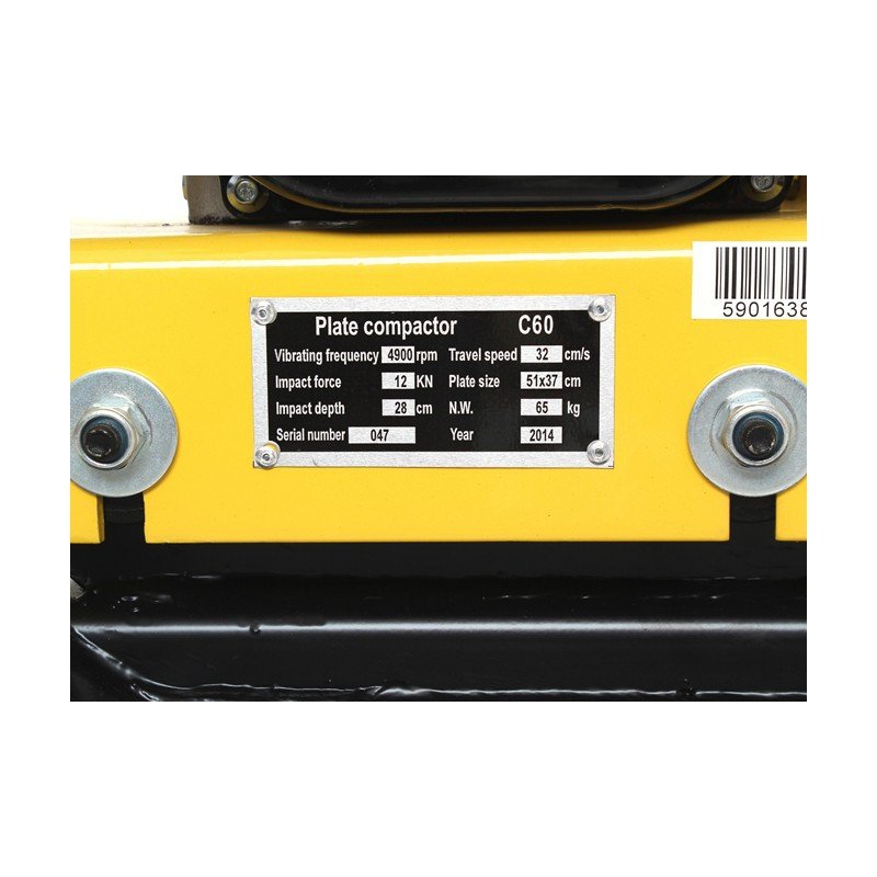 Kraft&Dele KD1180 vibroplokštė, 5,5 AG, 65 kg nuotrauka 9