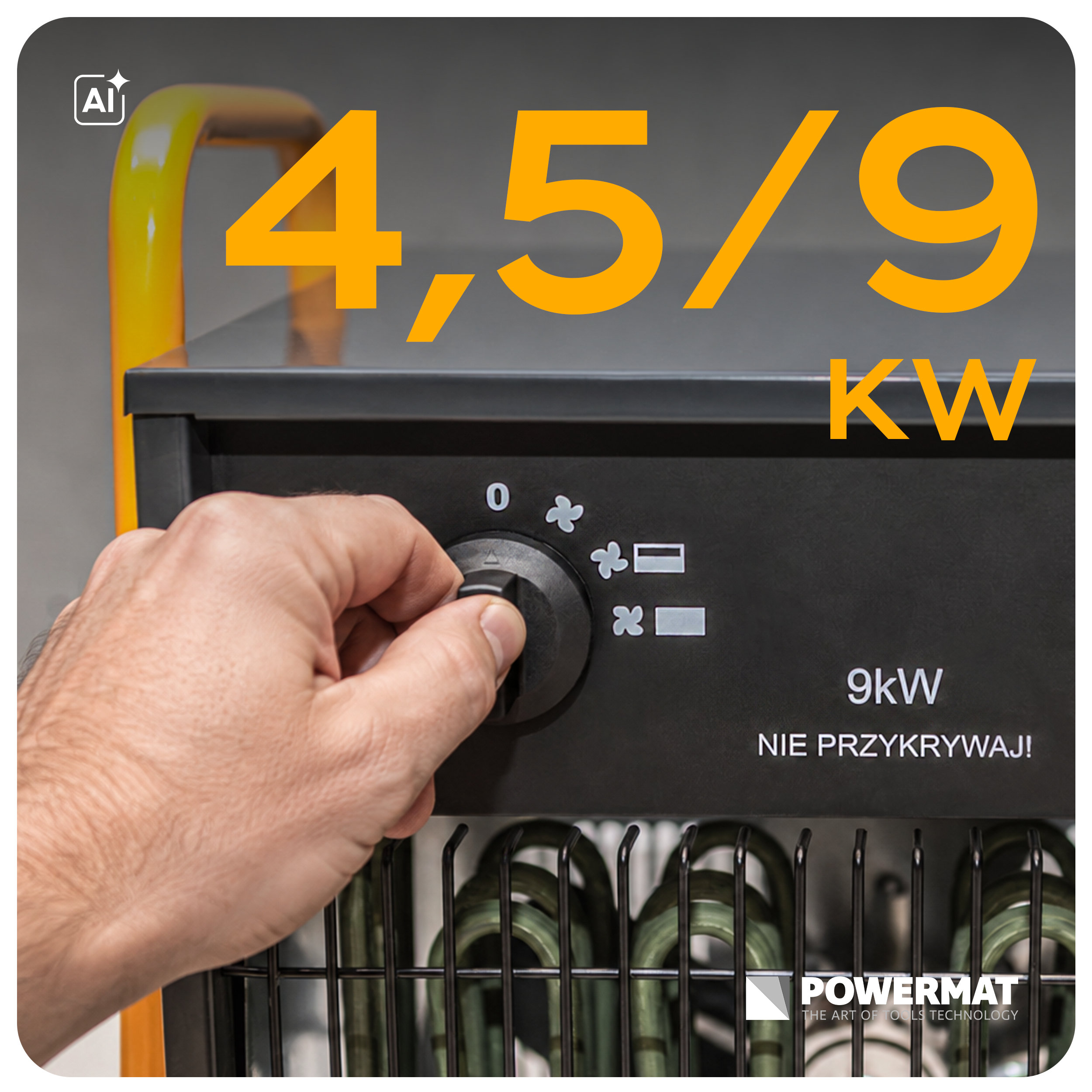 Elektrinė šilumos patranka Powermat PM-NAG-9EDN 9 kW 400 V nuotrauka 8
