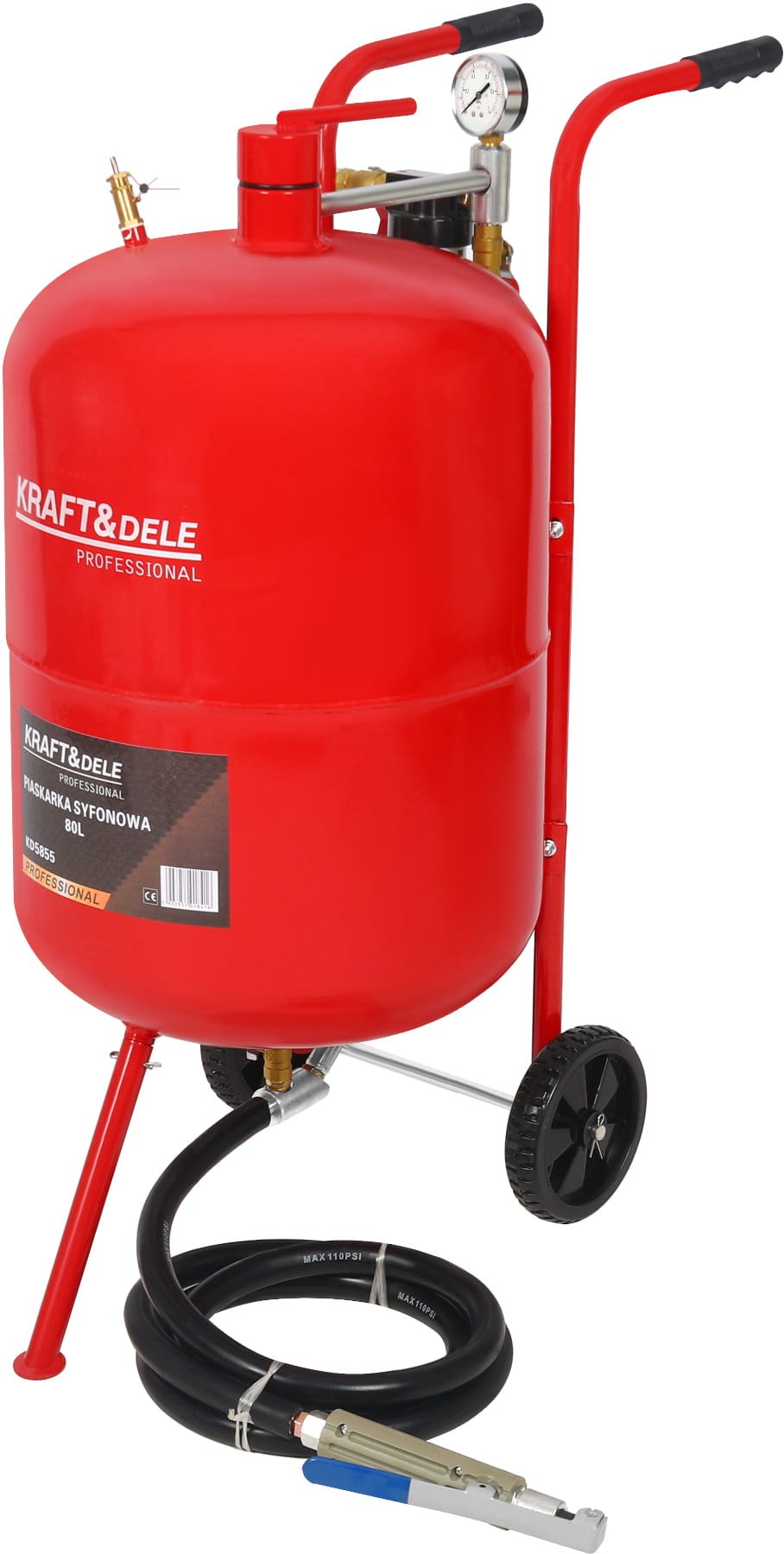 KRAFT&DELE sifoninė smėliavimo įranga 80 l KD5855 nuotrauka 2