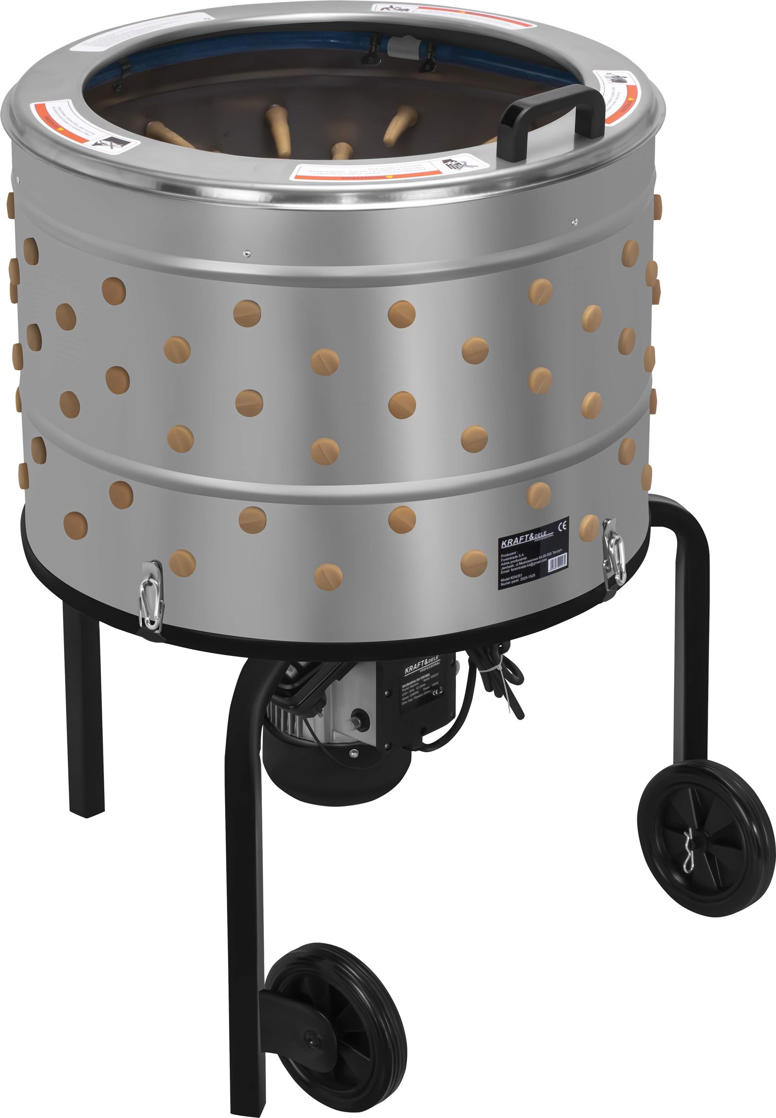 KRAFT&DELE KD4351 paukščių plunksnų pešyklė, 1300 W, Ø650 mm nuotrauka 6