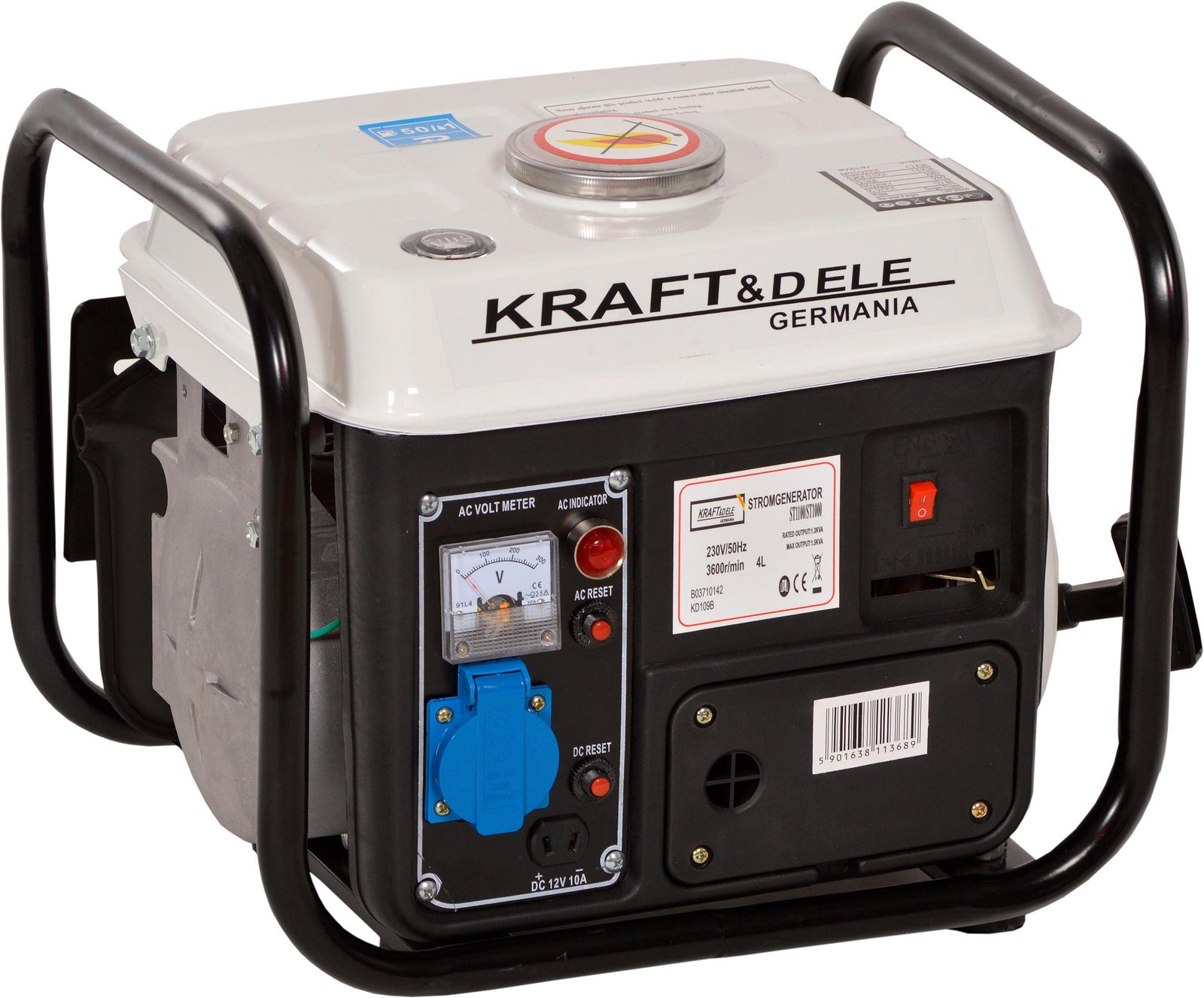Kraft&Dele KD109B elektros generatorius 1200 W, 12/230 V nuotrauka 3