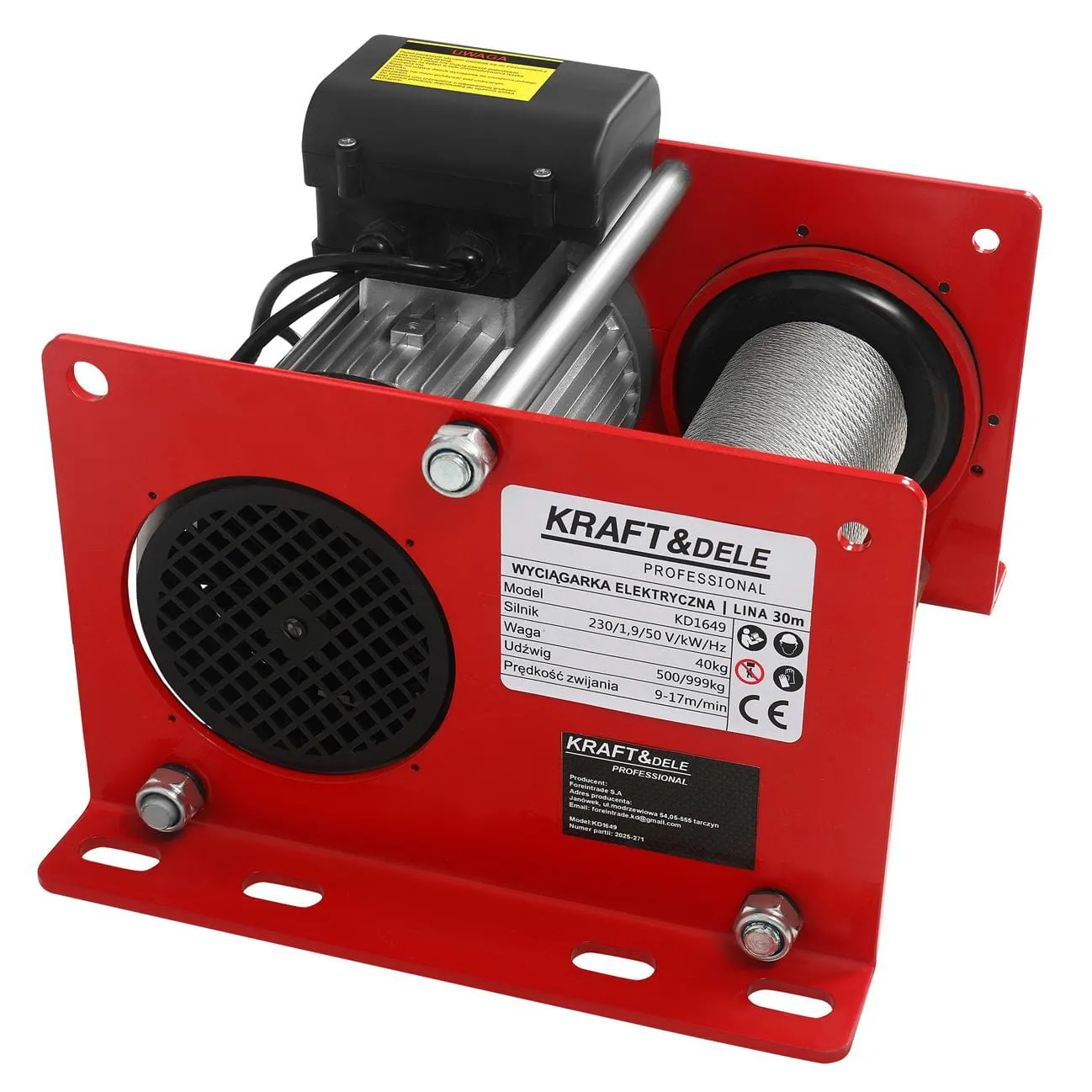 Kraft&Dele KD1649 elektrinis statybinis keltuvas 30 m, 500/999 kg nuotrauka 5