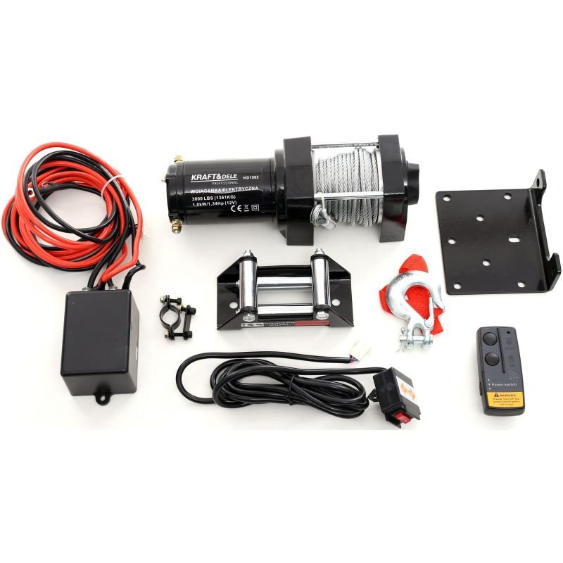 KRAFT&DELE KD1562 12 V elektrinė gervė 3000 lb (1361 kg) nuotrauka 12