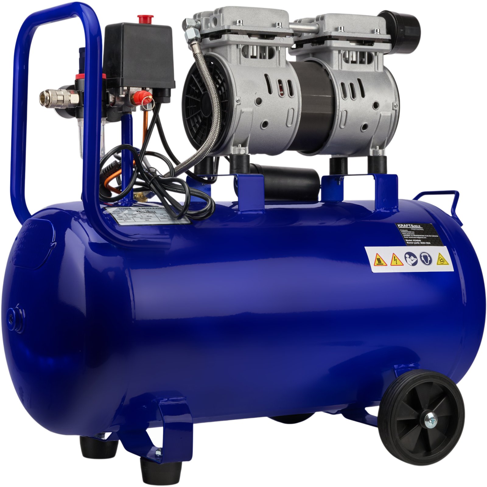 Kraft&Dele KD4048 bealyvis oro kompresorius, 50 l, 1500 W, 290 l/min nuotrauka 6