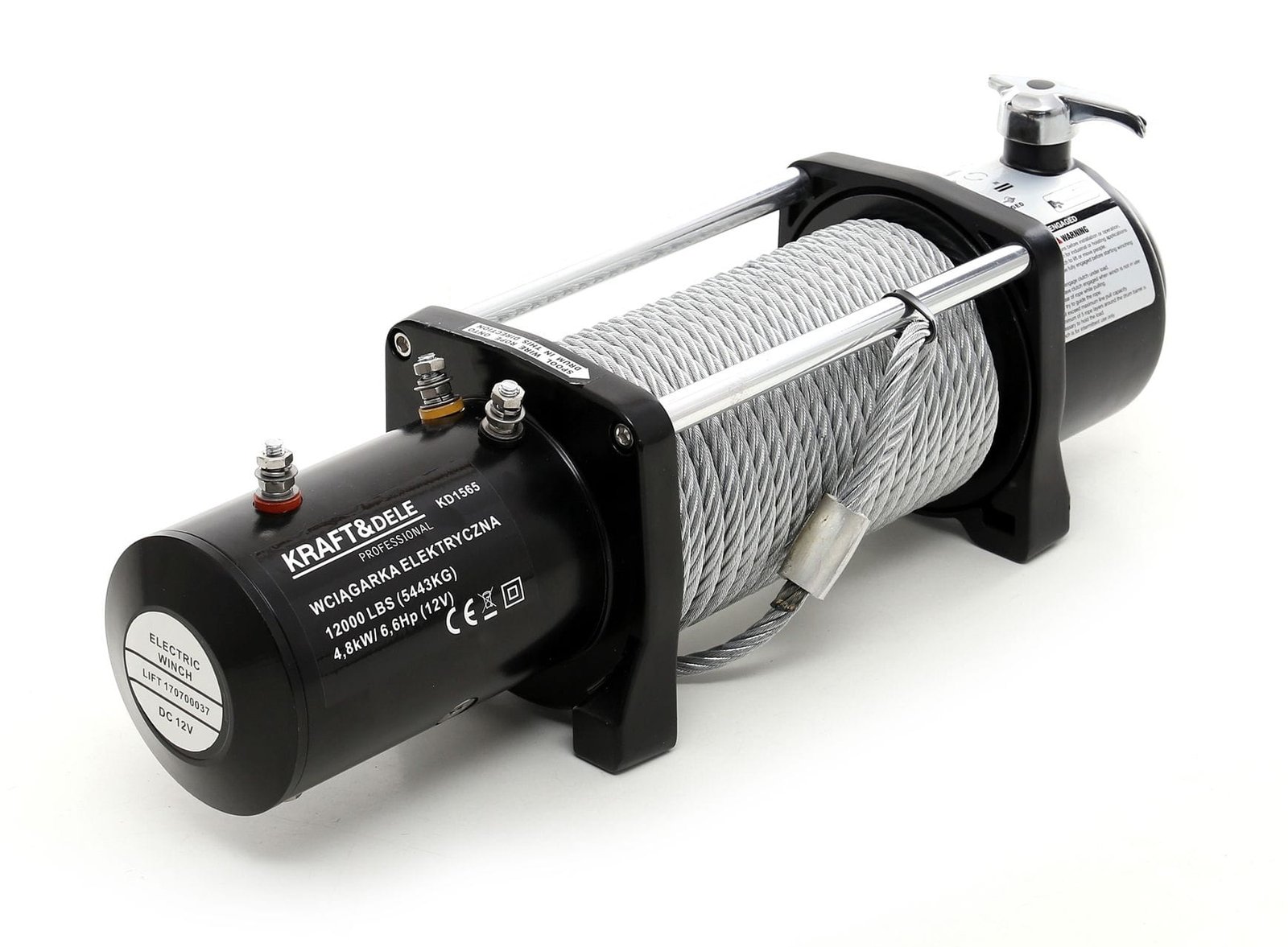 Kraft&Dele KD1565 elektrinė gervė 12 V, 12000 lbs — nuotrauka