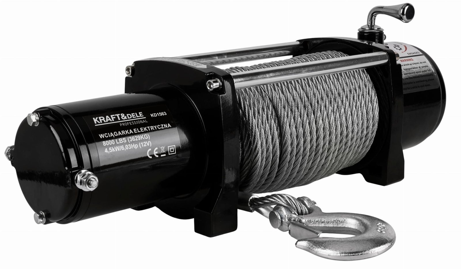 Kraft&Dele KD1563 elektrinė gervė, 8000 lb, 12 V