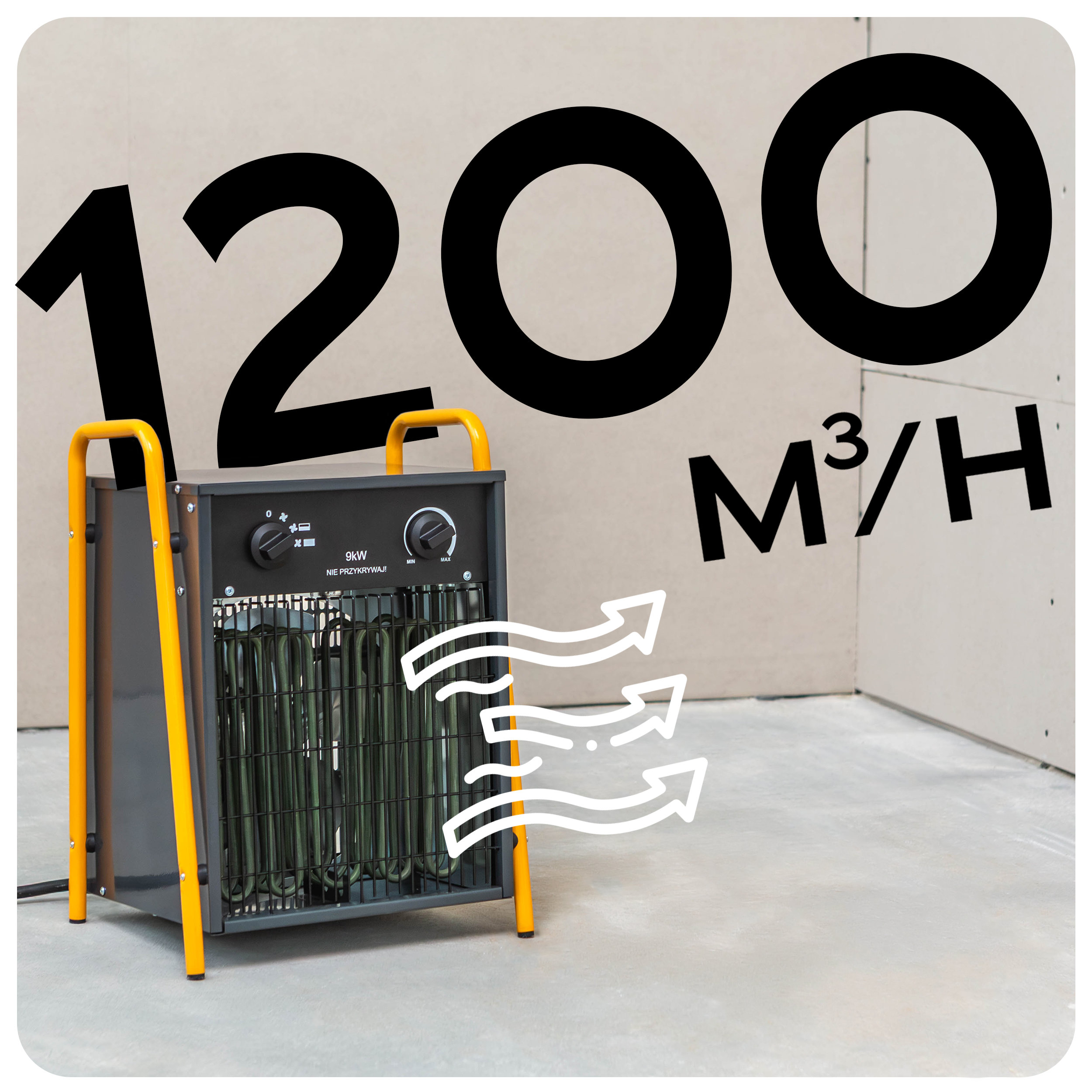 Elektrinė šilumos patranka Powermat PM-NAG-9EDN 9 kW 400 V nuotrauka 9
