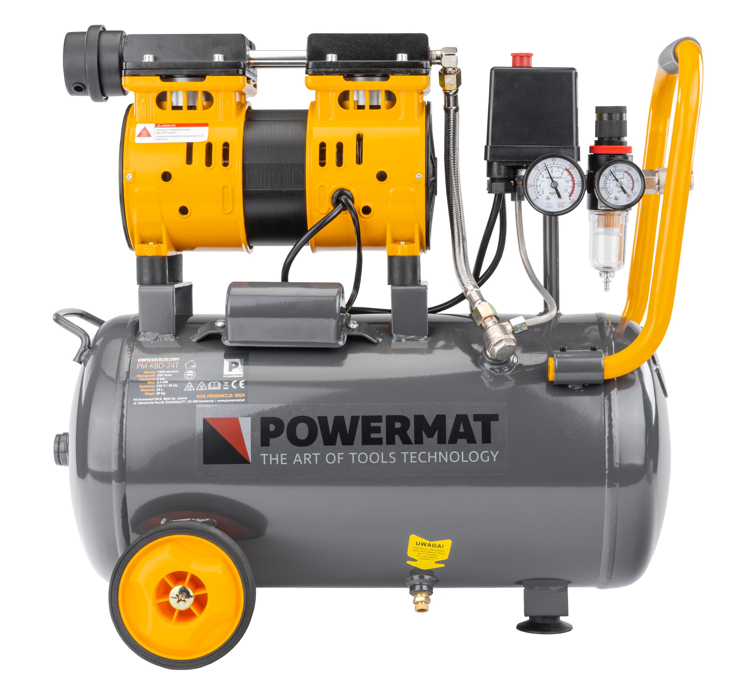 Powermat PM-KBO-24T bealyvis oro kompresorius 24 l