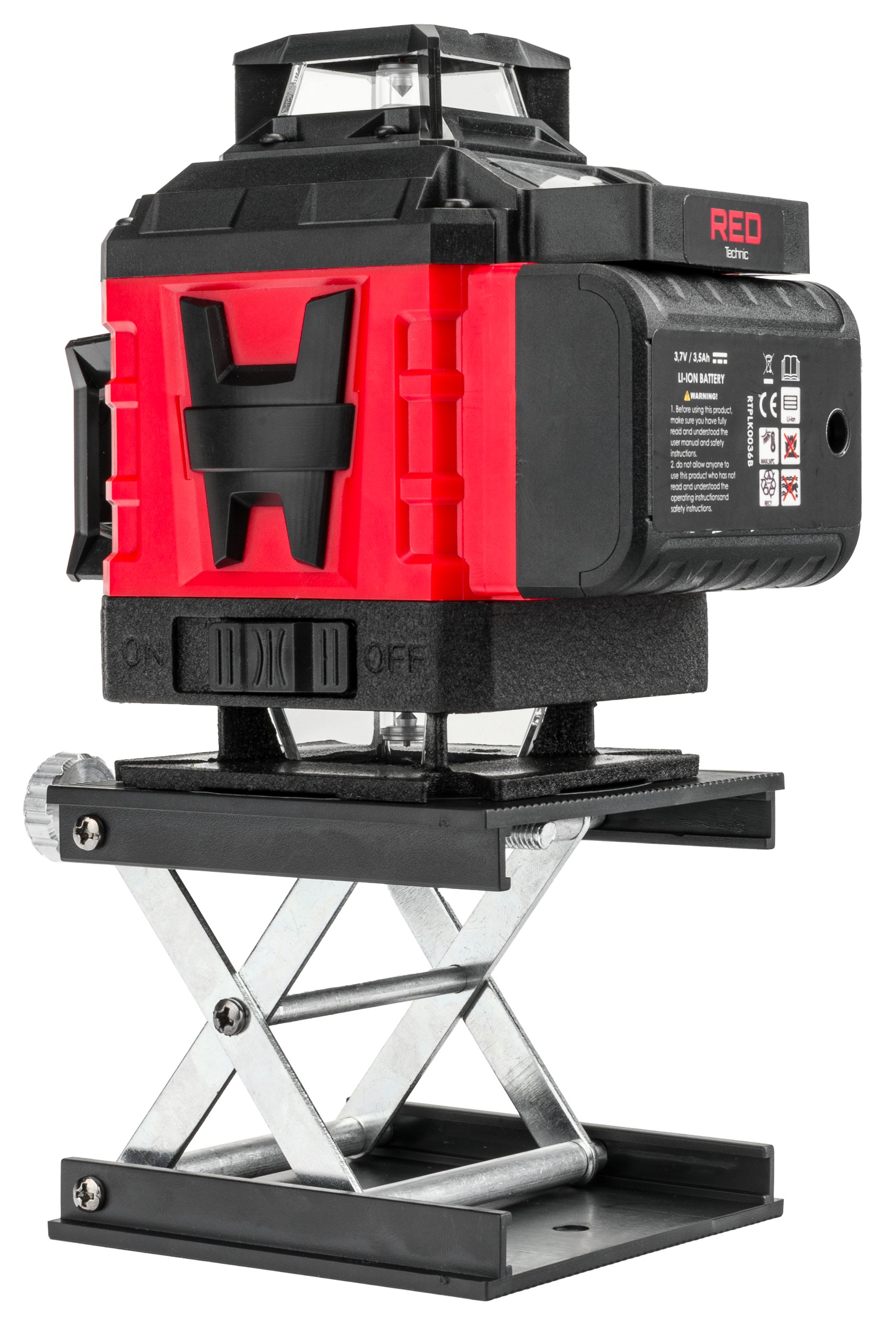 Lazerinis kryžminis nivelyras 4D 360° (žalias) RTPLK0036 nuotrauka 6