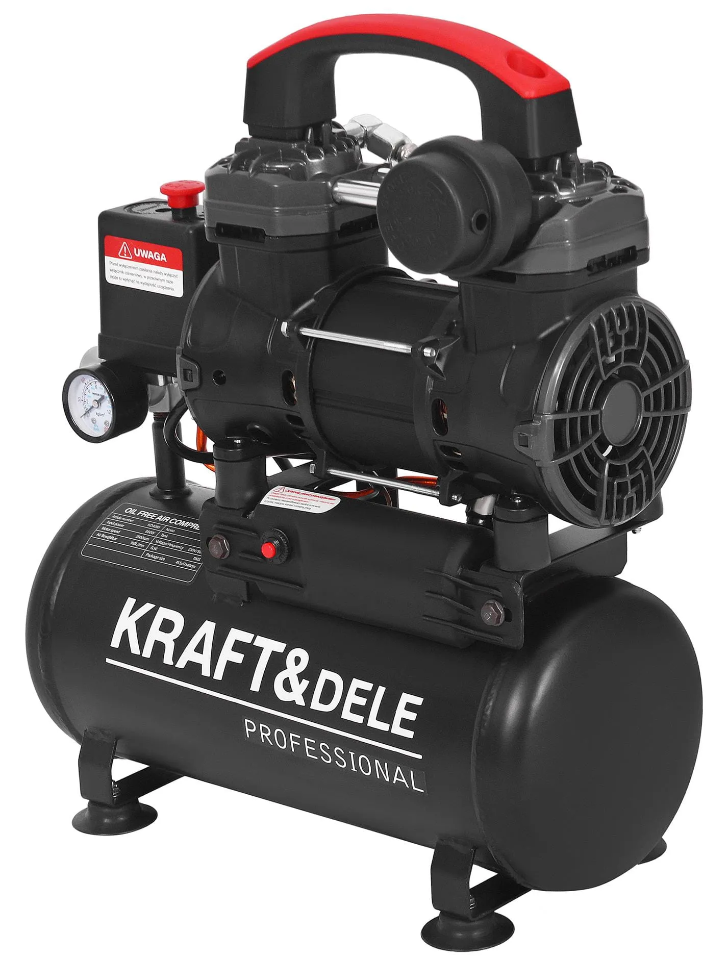 Kraft&Dele KD4080 betepalinis oro kompresorius 9 l, 850 W — nuotrauka