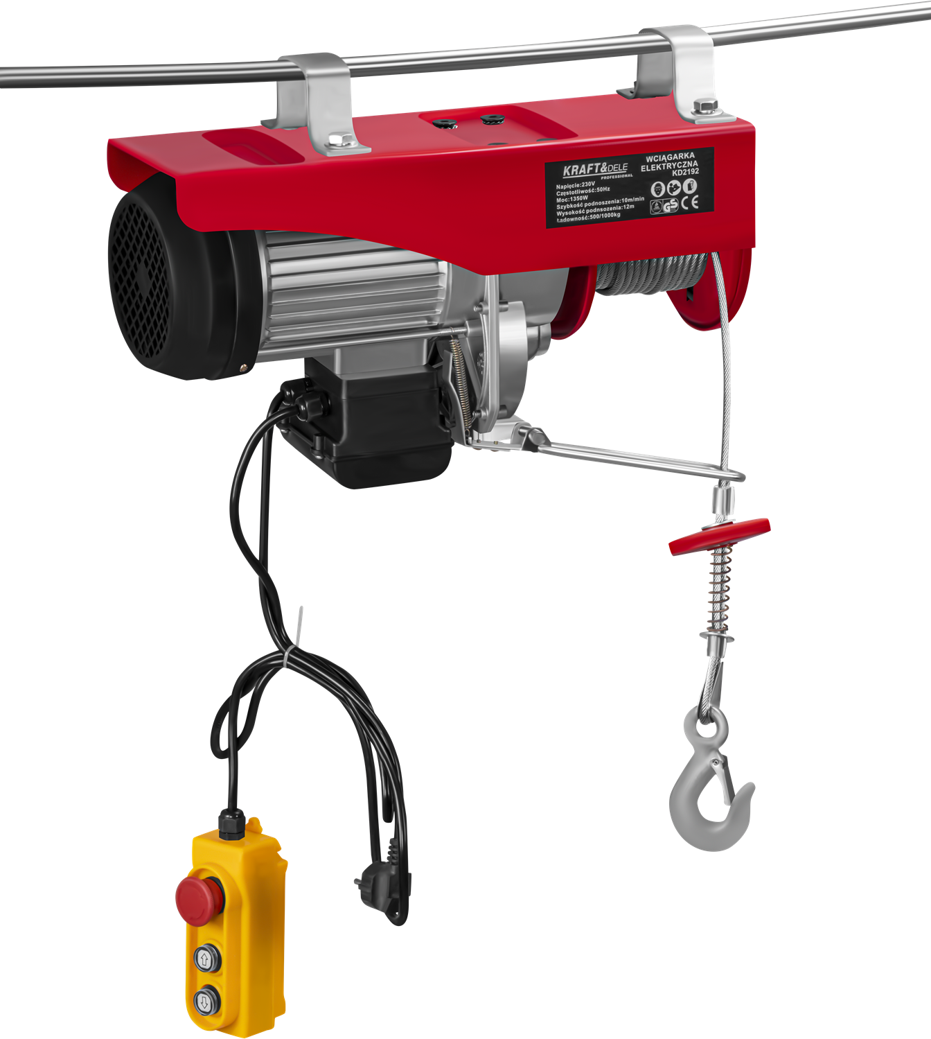 Kraft&Dele KD2192 elektrinė kėlimo gervė (230 V, 1350 W) nuotrauka 5