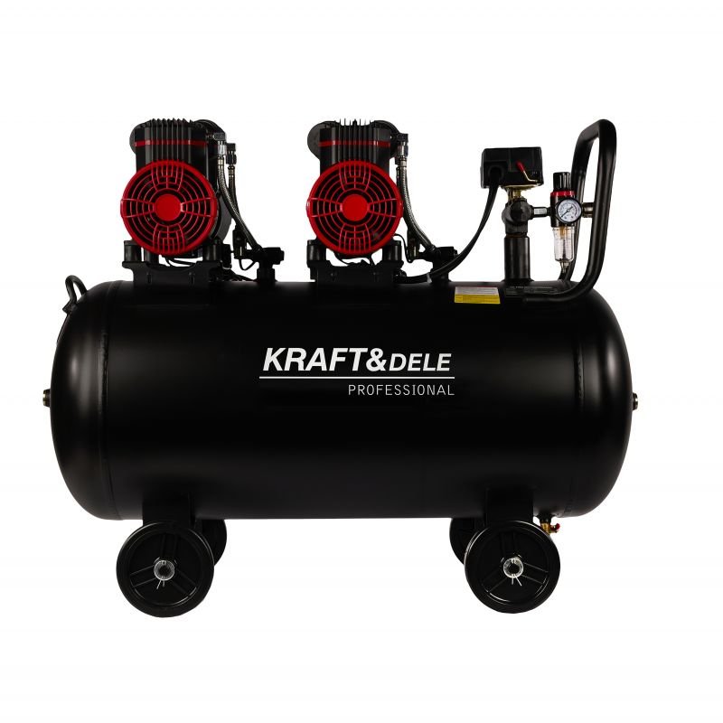 KRAFT&DELE KD1392 betepalinis oro kompresorius, 100 l, 2 × 1500 W — nuotrauka