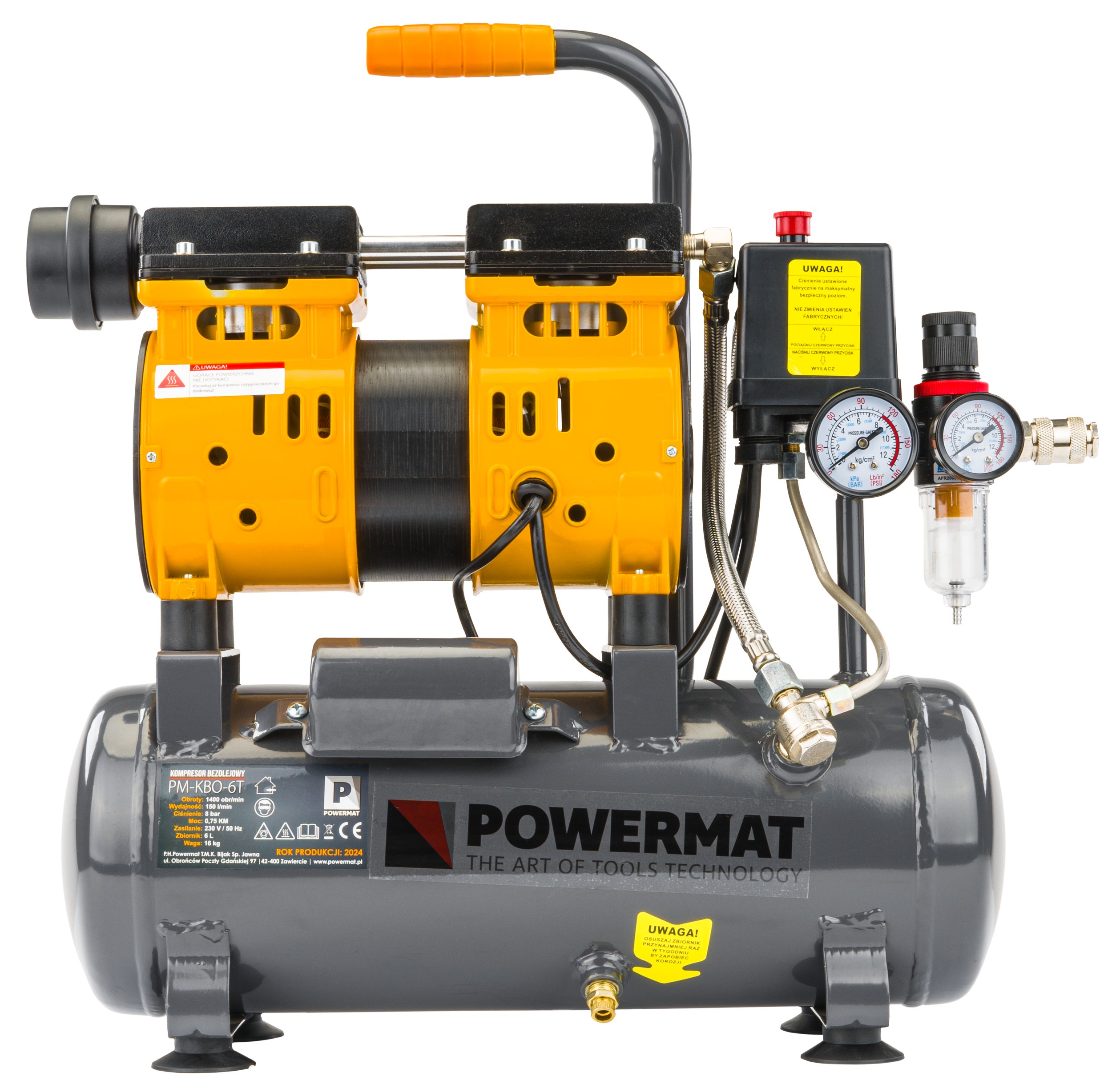 Powermat PM-KBO-6T bealyvis oro kompresorius — nuotrauka