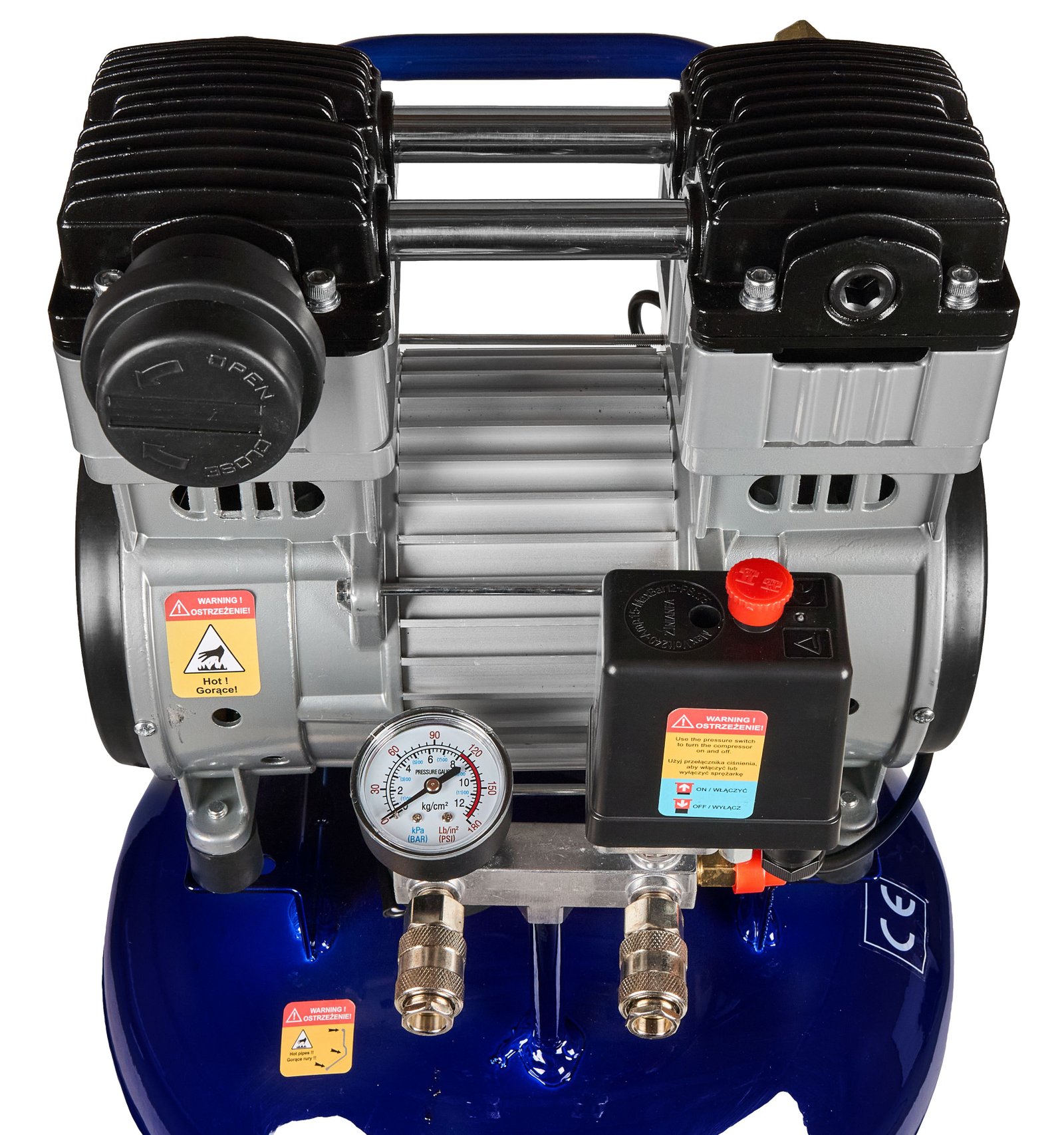KRAFT&DELE KD4097 betepalinis oro kompresorius 2200 W, 100 l nuotrauka 5