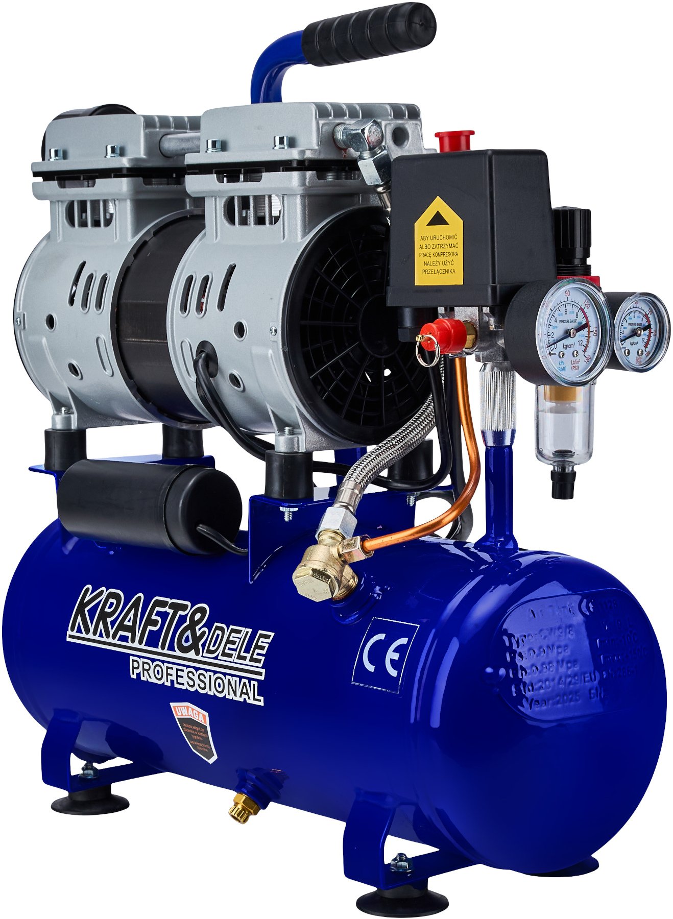 Kraft&Dele KD4098 bealyvis oro kompresorius, 9 l, 550 W, 155 l/min