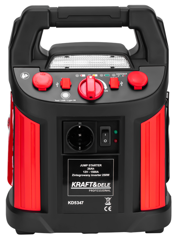 Kraft&Dele KD5347 užvedimo stotelė, 12 V, 26 Ah, 1200/700 A nuotrauka 11