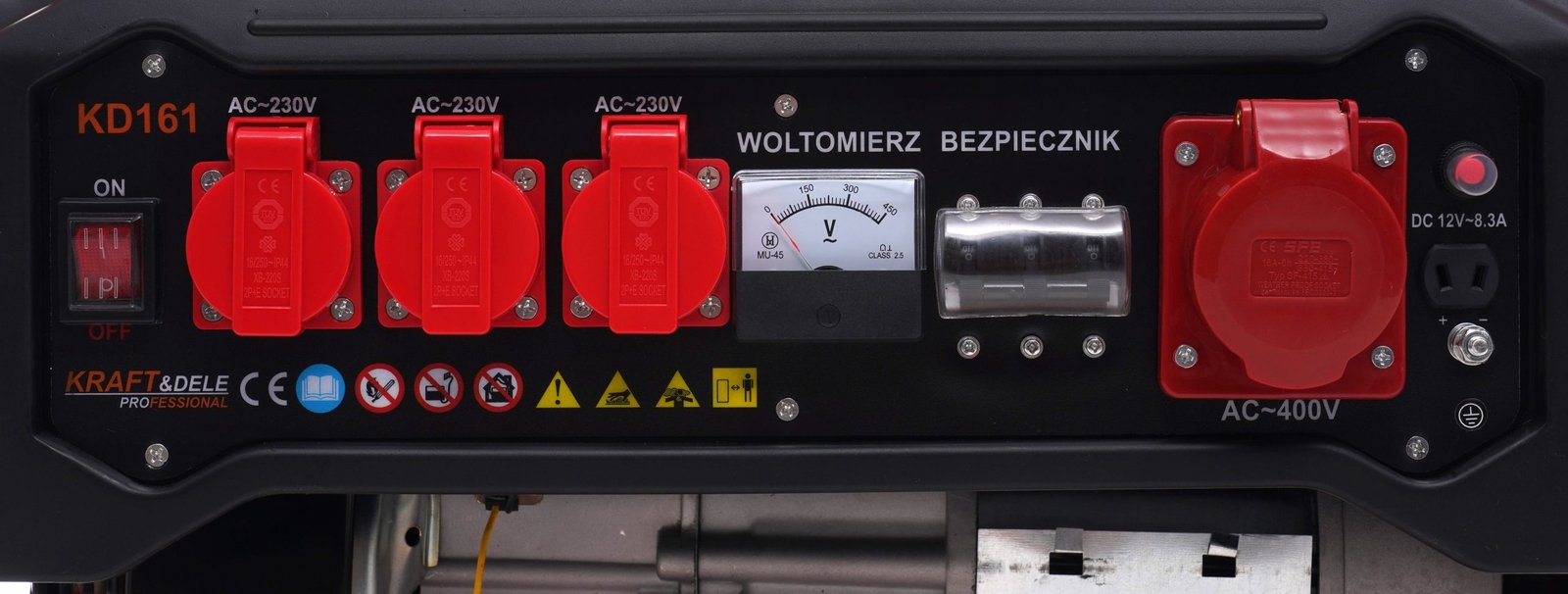 Kraft&Dele KD161 elektros generatorius 3500 W, 12/230/380 V nuotrauka 4