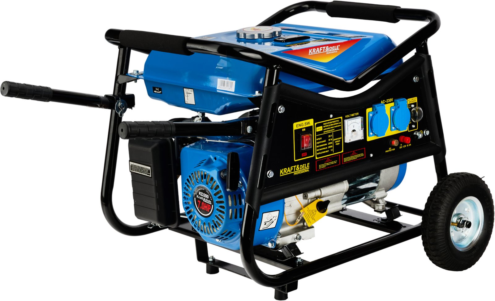 Benzininis vienfazis generatorius KRAFT&DELE KD142 (3000 W, 12/230 V, 7 AG) nuotrauka 6