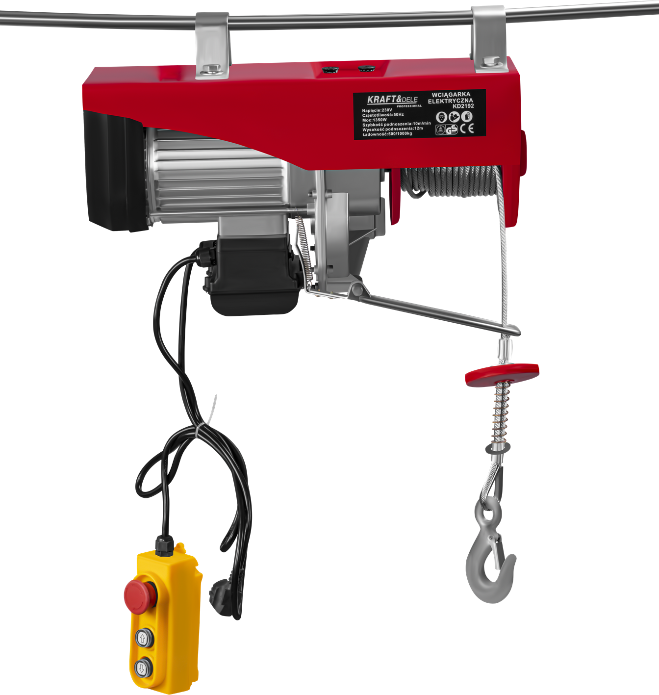Kraft&Dele KD2192 elektrinė kėlimo gervė (230 V, 1350 W) nuotrauka 4