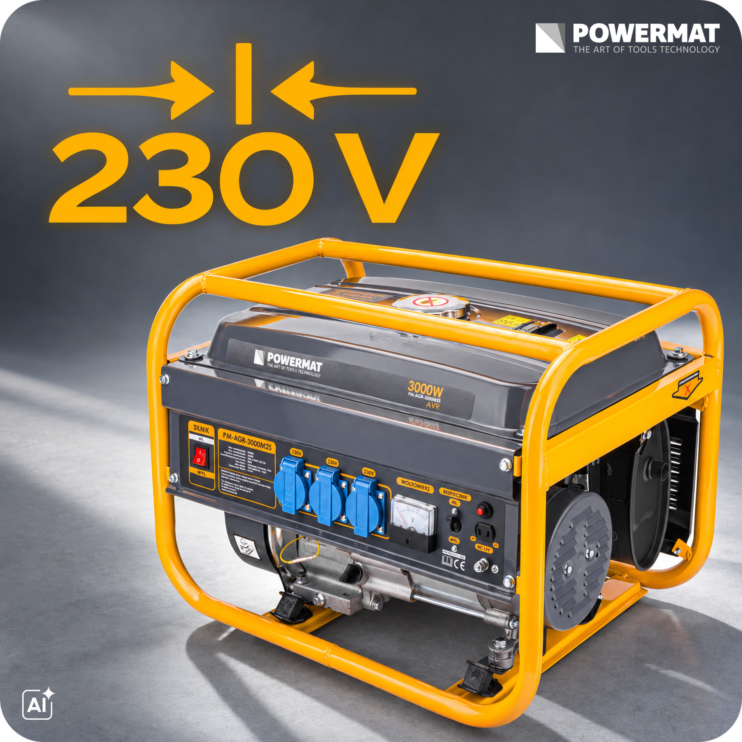 POWERMAT PM-AGR-3000M2S benzininis generatorius 3000 W nuotrauka 11
