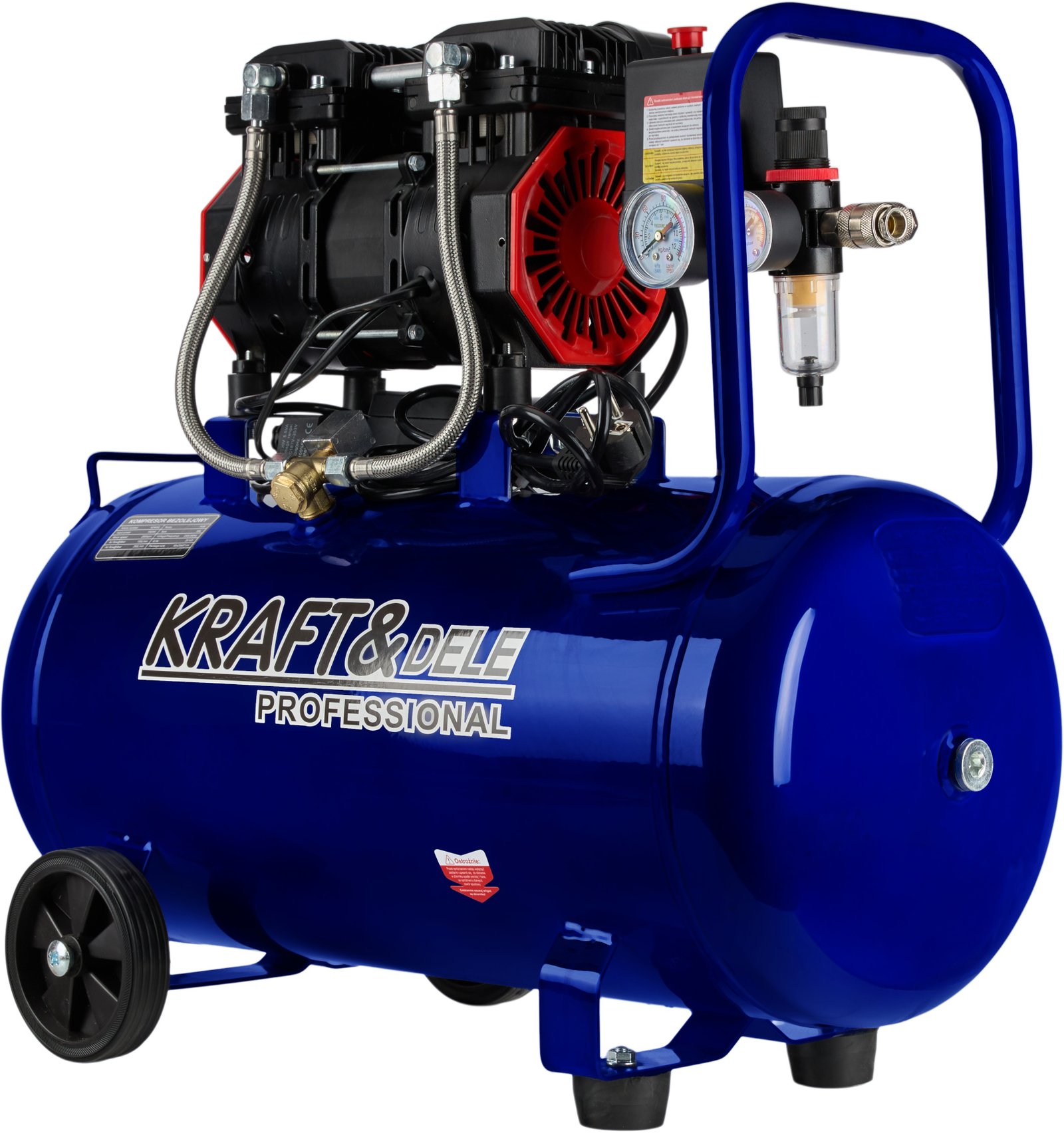 Kraft&Dele KD4052 betepalinis oro kompresorius 50 l, 1500 W, 290 l/min — nuotrauka